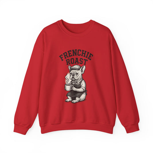Frenchie Roast Sweatshirt • French Bulldog Coffee Lover Sweater • Cute Barista Dog Pullover • Frenchie Mom Gift • Cozy Dog Lover Crewneck