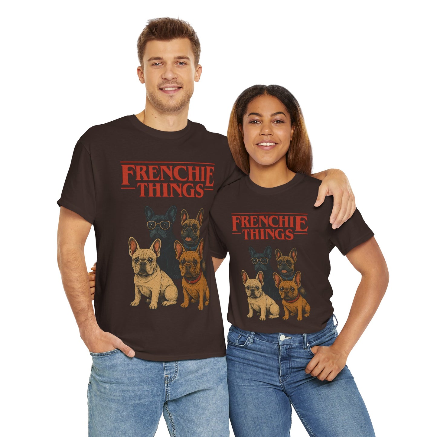 Frenchie Things Unisex Heavy Cotton Tee - Cute Dog Lover Shirt, Pet Gift, Casual Wear, Birthday Gift, Animal T-Shirt
