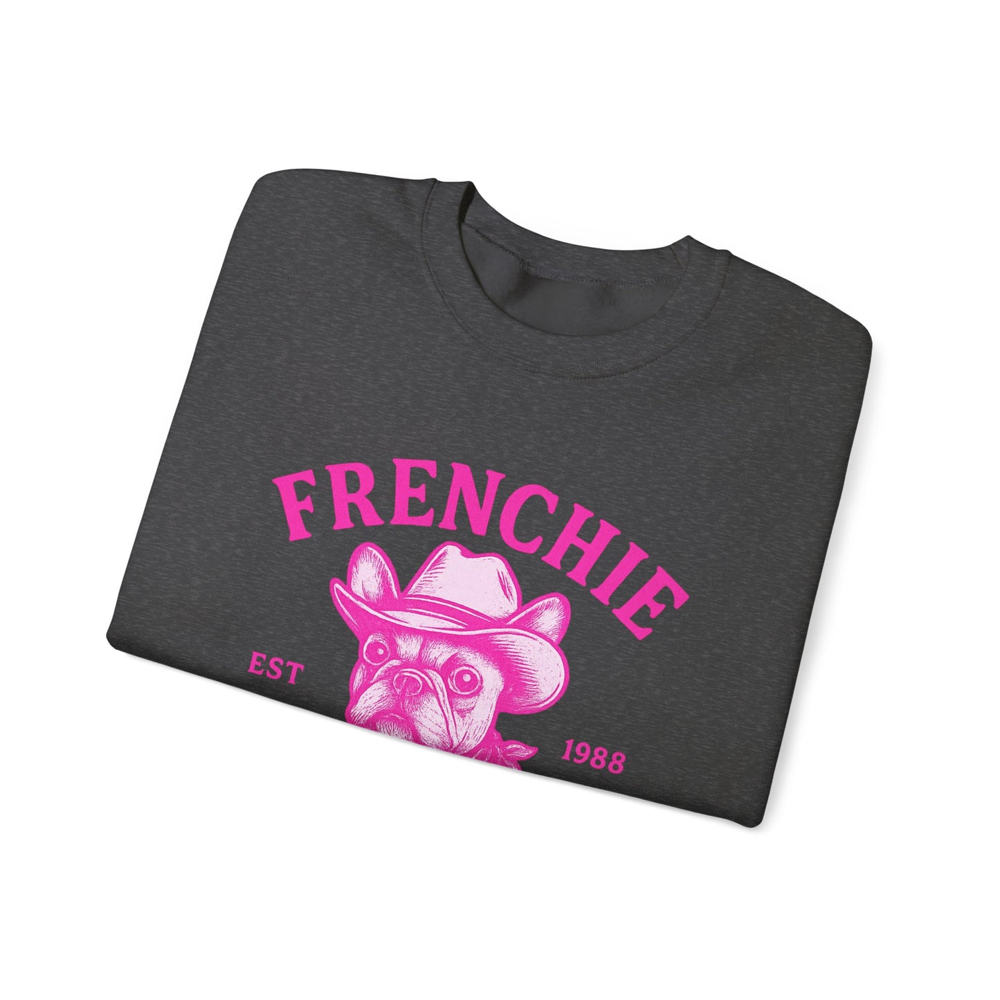 French Bulldog Cowboy Club Pullover | Vintage Western Frenchie Sweatshirt | Cute Dog Lover Gift | Unisex Frenchie Cowboy Sweater