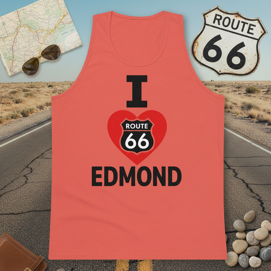 I Love Edmond Men’s premium tank top