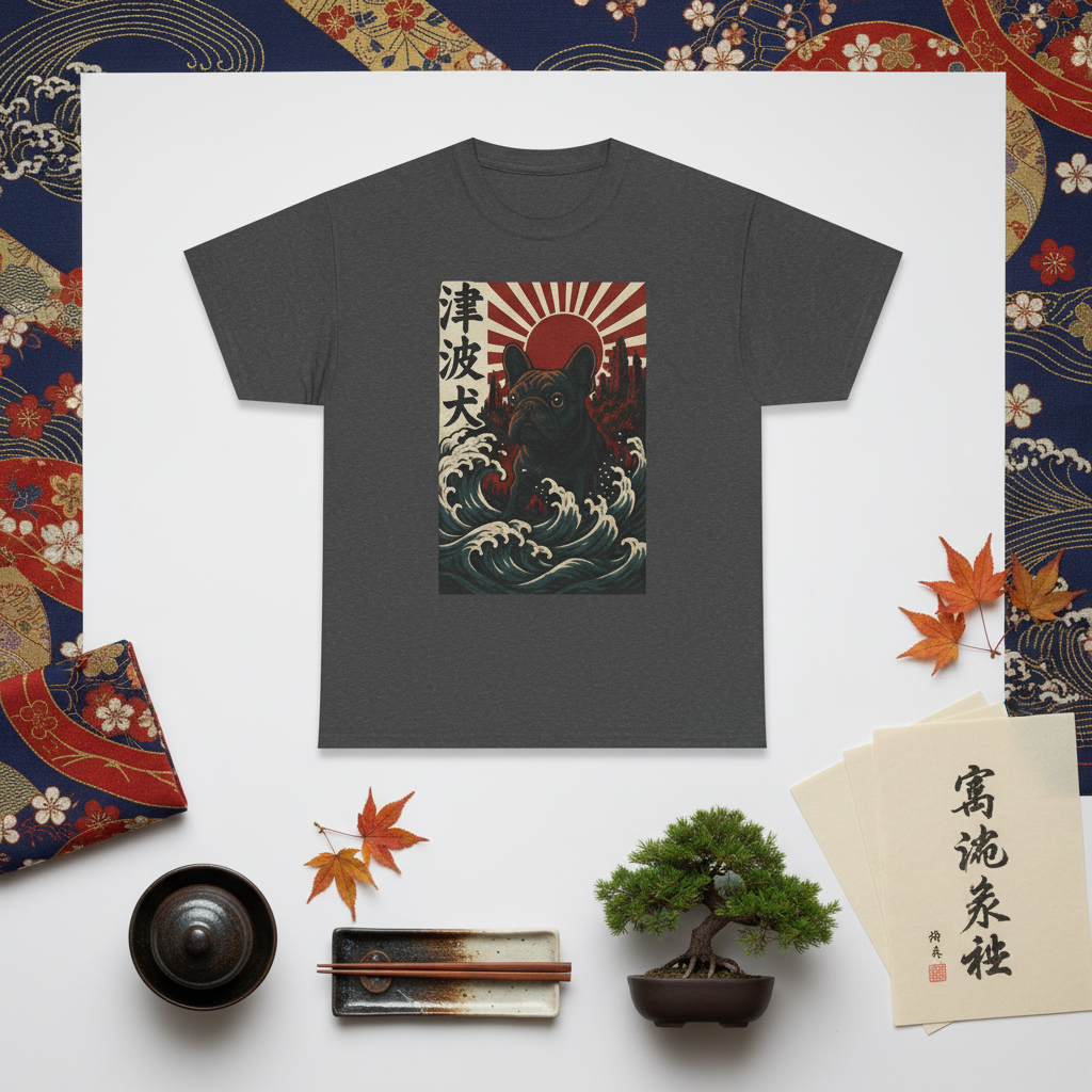 French Bulldogzilla T-shirt | Japanese Wave Frenchie Pullover | Retro Kaiju Dog Lover Crewneck