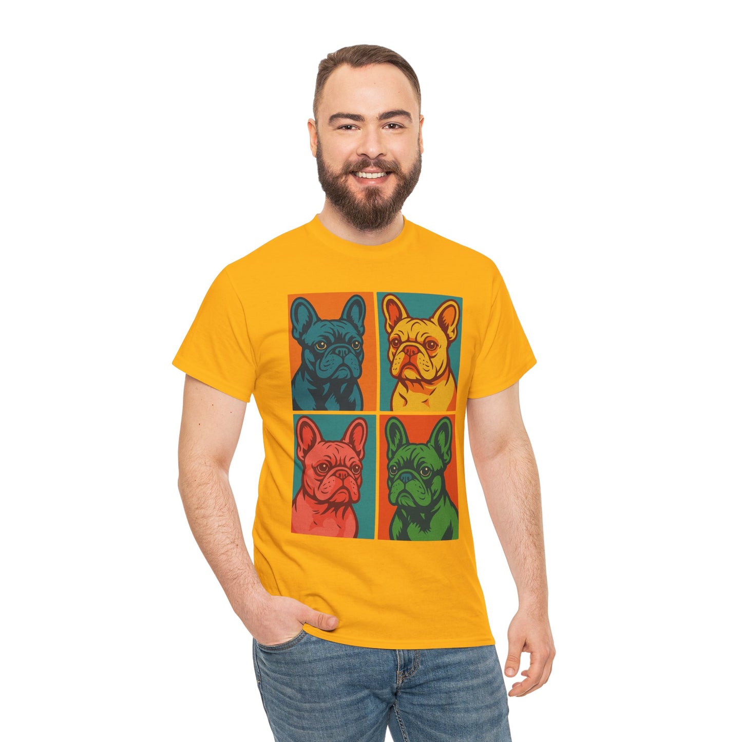 Pop Art French Bulldog T-Shirt • Colorful Frenchie Dog Tee • Retro Pop Art Dog Shirt • French Bulldog Lover Gift • Bright Graphic Dog Tee