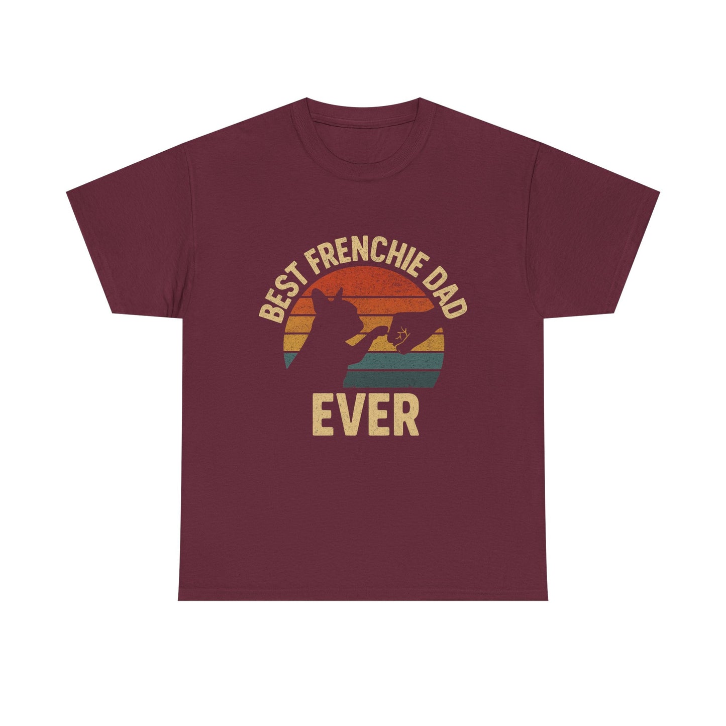 Best Frenchie Dad Ever T-Shirt – Vintage French Bulldog Tee, Funny Dog Lover Gift, Retro Pet Dad Shirt