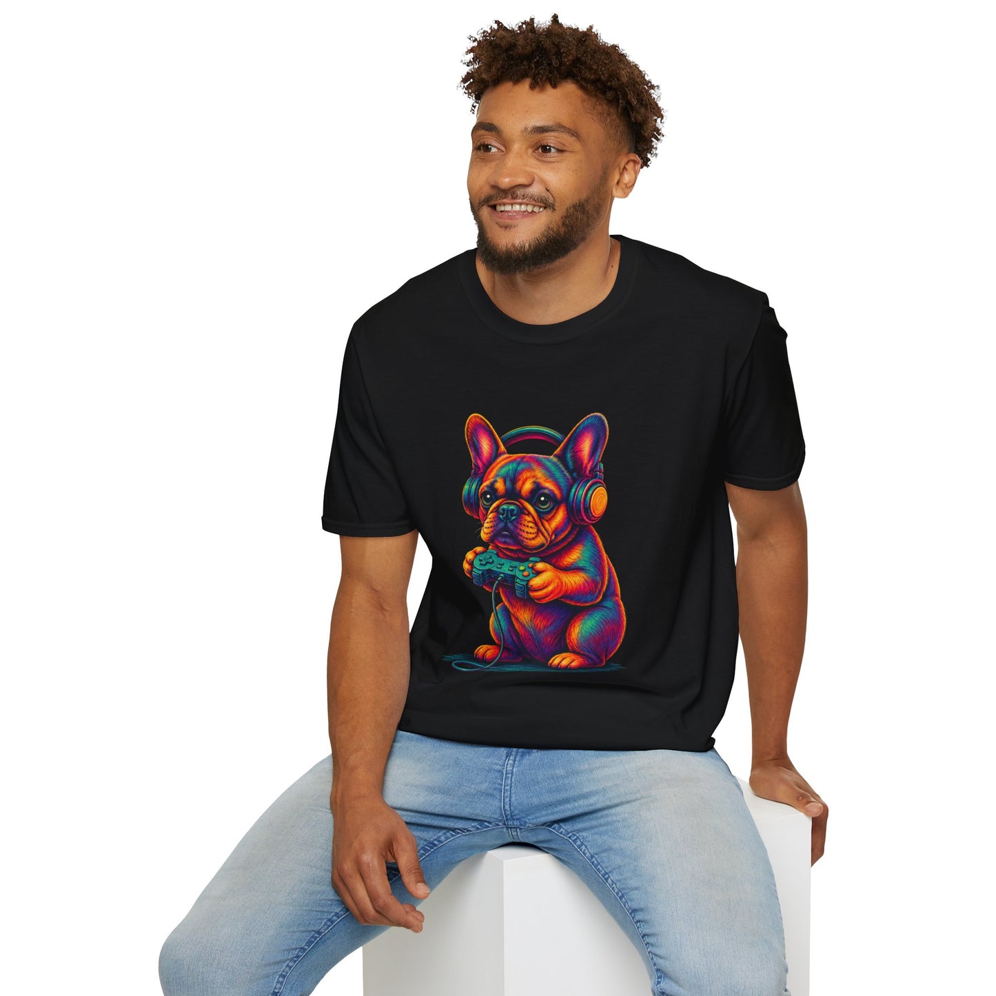 French Bulldog Gamer Shirt, Gaming Frenchie Tee, Gamer Dog Shirt, Video Game Lover Gift, Frenchie Gamer Gift, Cute French Bulldog Shirt, Dog Lover Tee