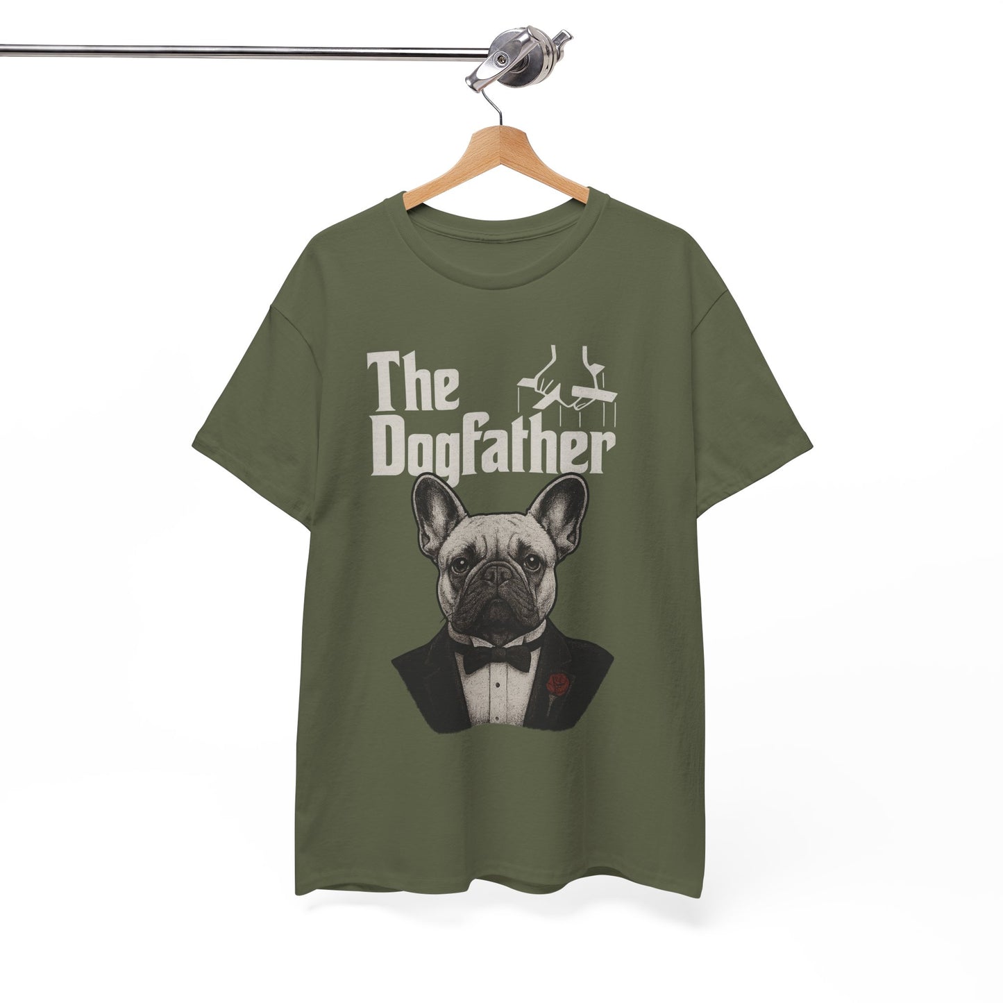 The Dogfather French Bulldog T-Shirt | Funny Dog Dad Tee | Frenchie Lover Gift | Mafia Style Pet Parent Graphic Shirt