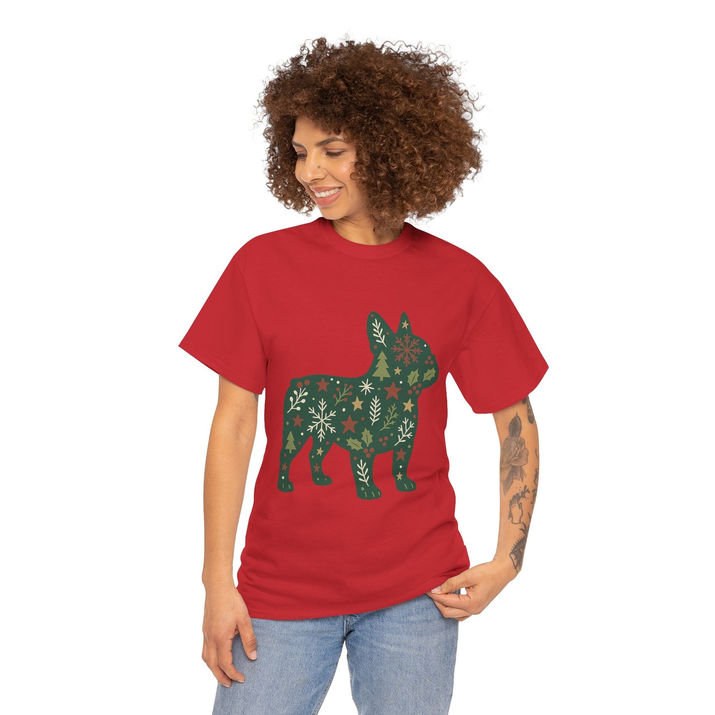 Christmas Frenchie Sweatshirt | Holiday French Bulldog Silhouette | Festive Dog Lover Gift | Cute Winter Frenchie Apparel