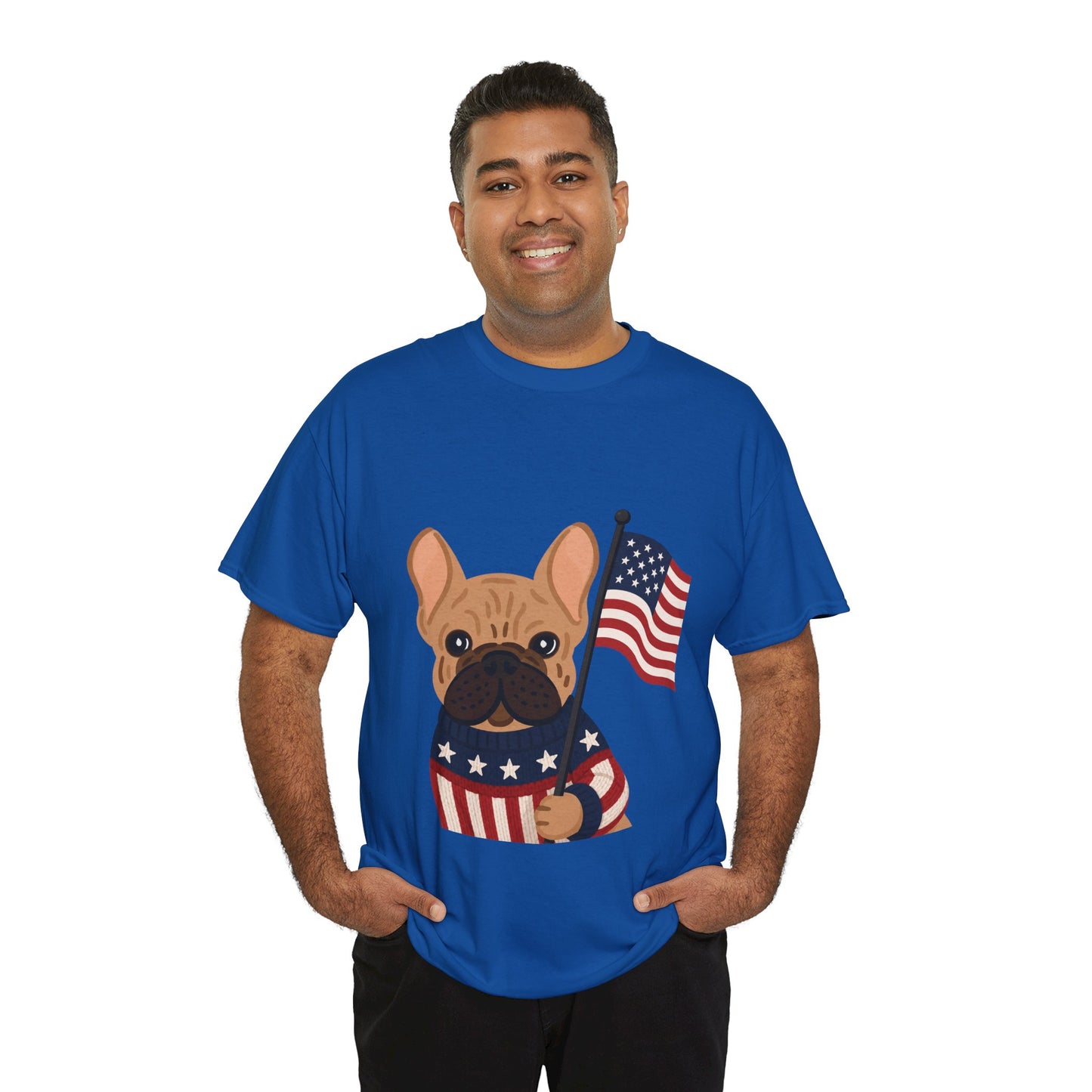 Patriotic French Bulldog Shirt, American Flag Frenchie Tee, Fourth of July Dog Lover Shirt, USA French Bulldog Gift, Patriotic Puppy Sweater Tee