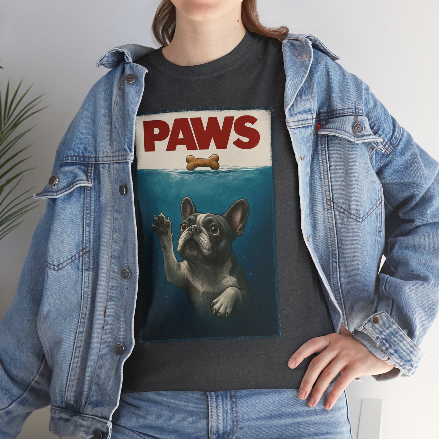 PAWS Frenchie Shirt | Funny French Bulldog Parody Tee | Dog Lover Novelty T-Shirt | Cute Frenchie Graphic | Unique Gift for Frenchie Owners