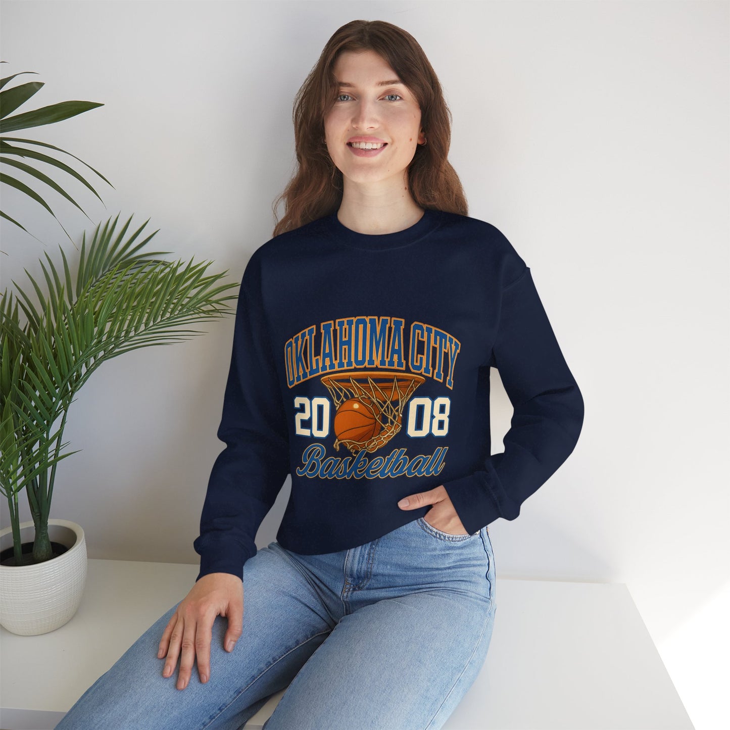 Oklahoma City Basketball Sweatshirt, Unisex Crewneck, Sports Fan Gift, Casual Wear, Basketball Apparel, Team Pride