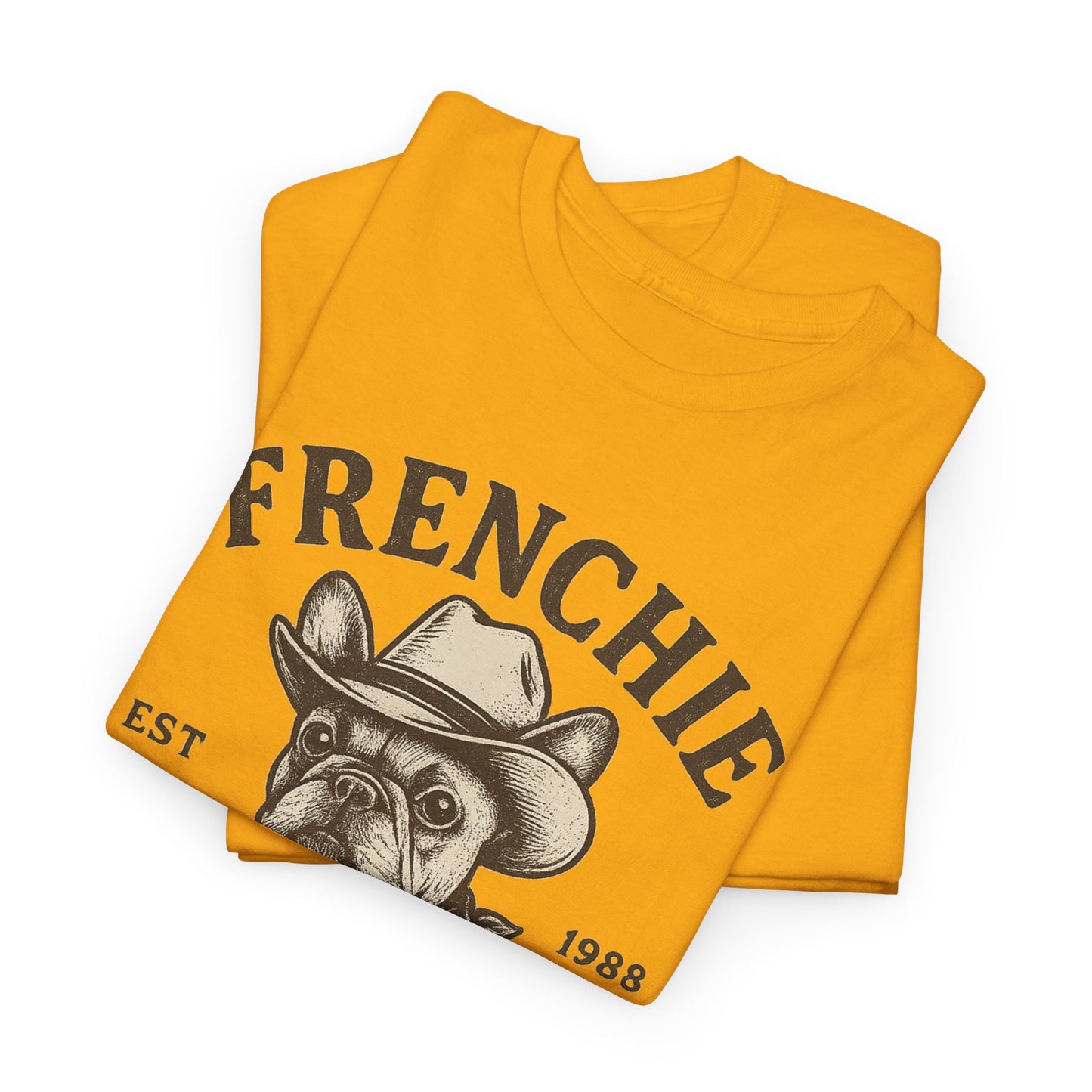 Frenchie Cowboy Club T-Shirt | Western French Bulldog Tee | Tulsa Oklahoma Dog Lover Shirt | Vintage Cowboy Graphic | Country Pet Gift