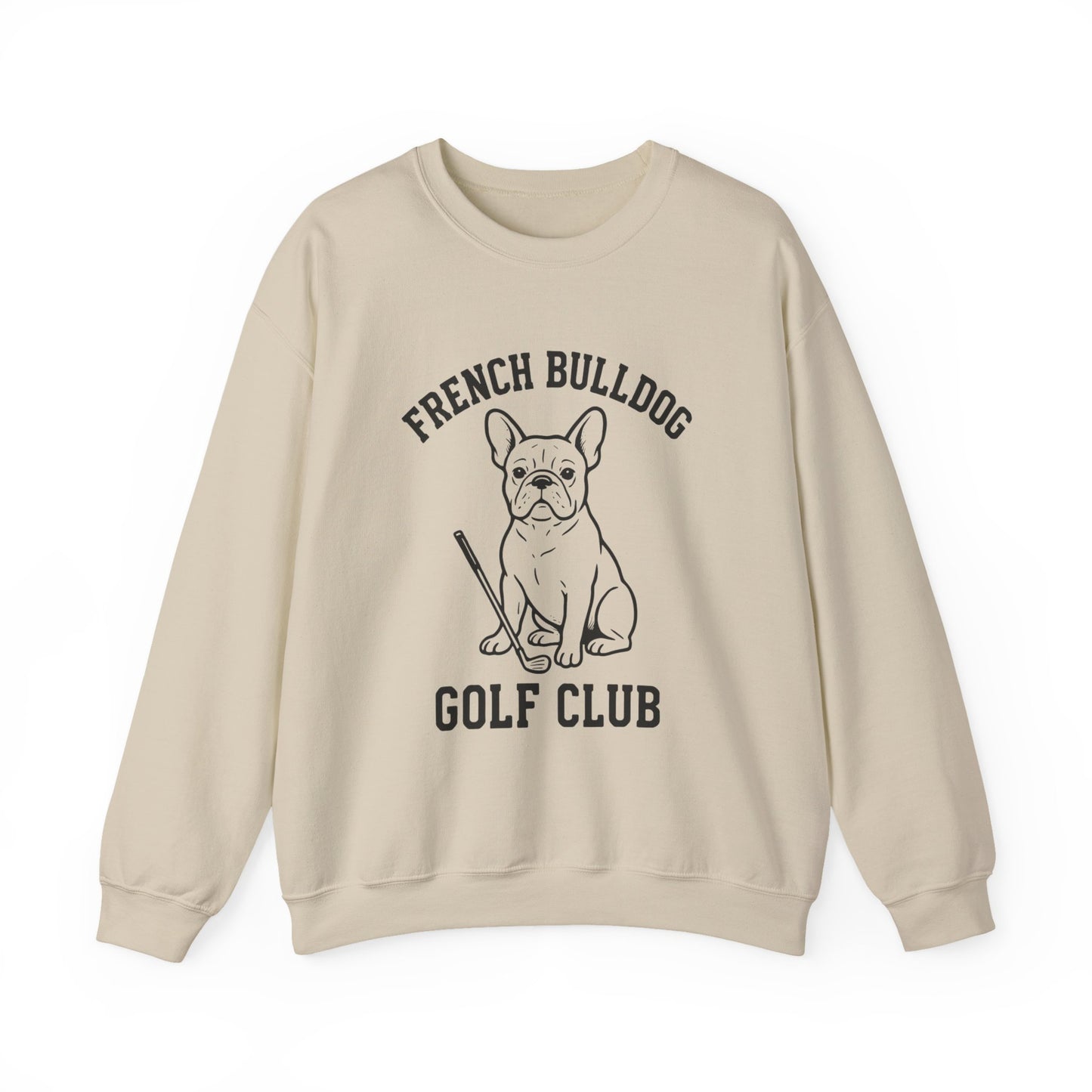 French Bulldog Golf Club Sweatshirt | Frenchie Golf Crewneck | Cute Dog Golfer Sweater | Frenchie Lover Gift | Golf Dog Apparel | Pet Lover Pullover