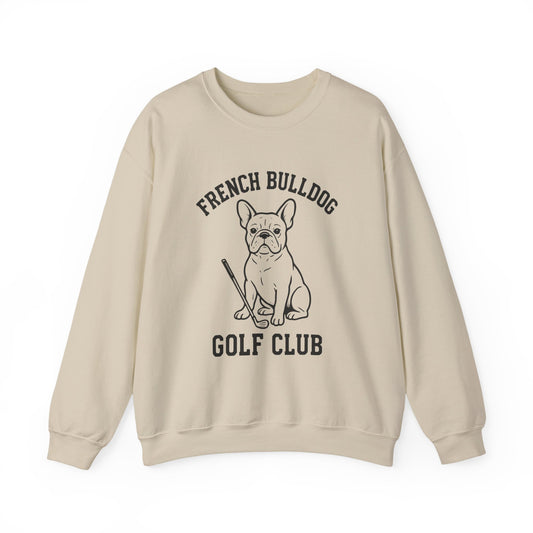 French Bulldog Golf Club Sweatshirt | Frenchie Golf Crewneck | Cute Dog Golfer Sweater | Frenchie Lover Gift | Golf Dog Apparel | Pet Lover Pullover