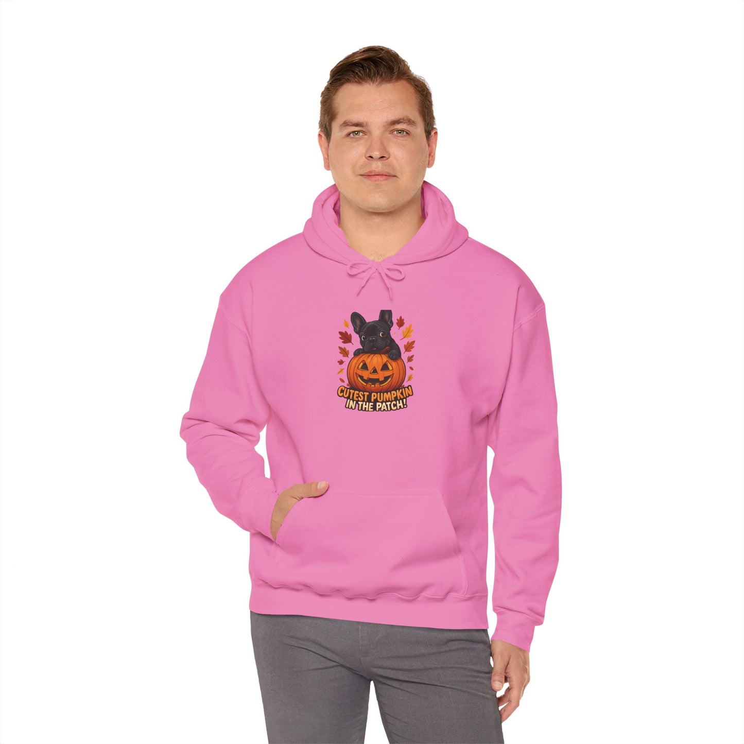 Cutest Pumpkin in the Patch Hoodie | Frenchie Fall Sweatshirt | Halloween Dog Lover Gift | Cozy French Bulldog Pumpkin Patch Hoodie