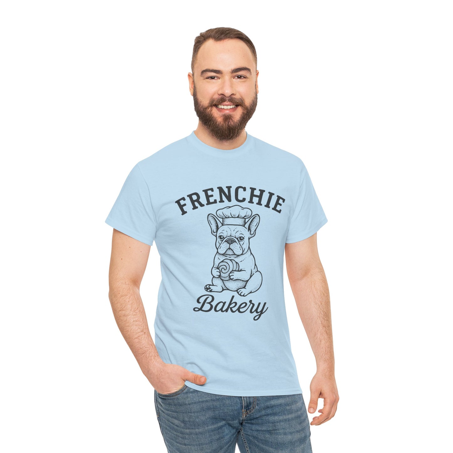 Frenchie Bakery T-Shirt French Bulldog Chef Tee, Cute Dog Lover Gift, Vintage Frenchie Café Graphic