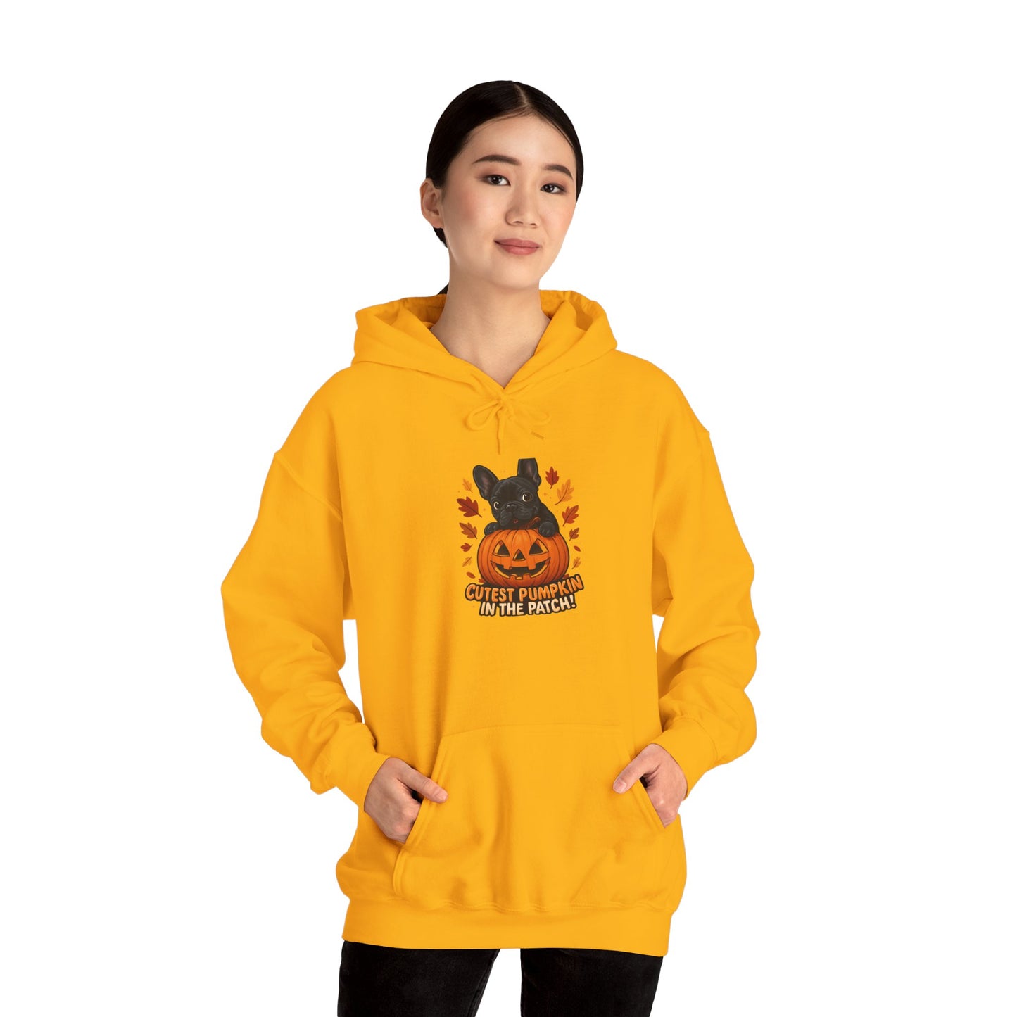 Cutest Pumpkin in the Patch Hoodie | Frenchie Fall Sweatshirt | Halloween Dog Lover Gift | Cozy French Bulldog Pumpkin Patch Hoodie