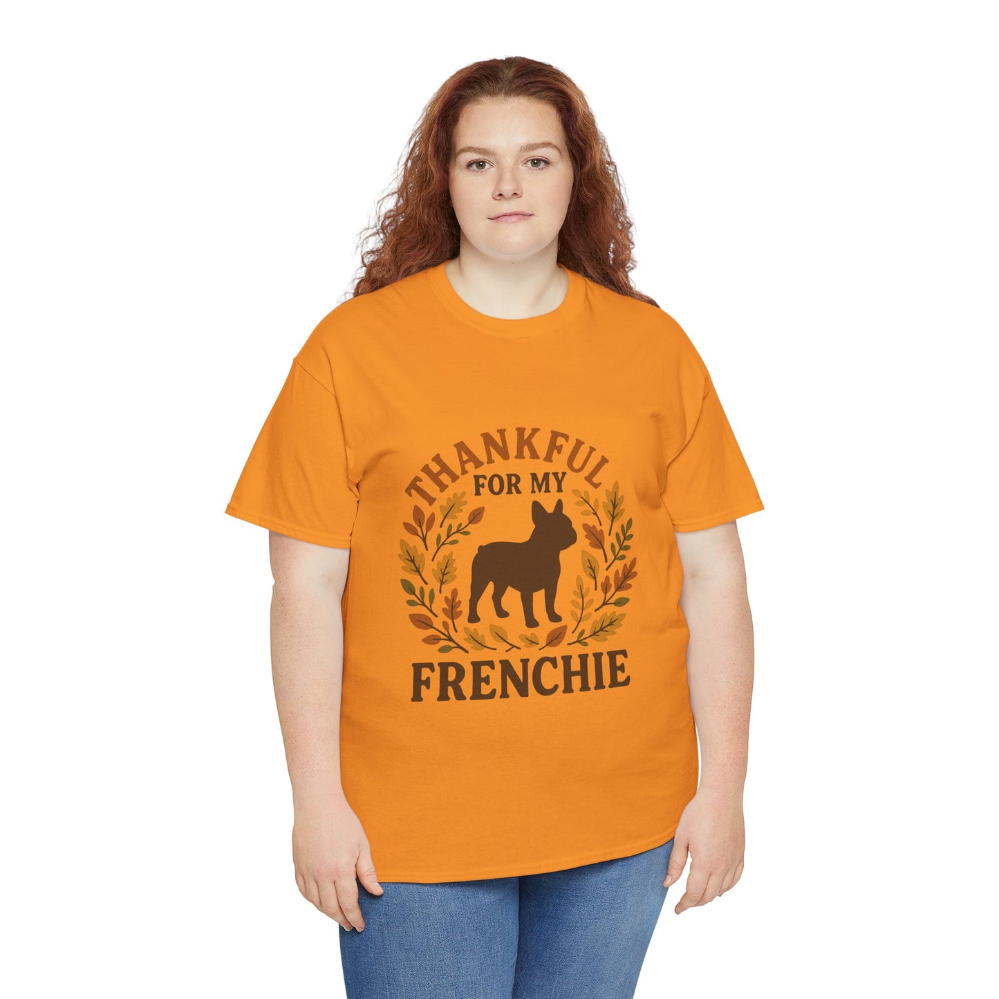 Thankful for My Frenchie Shirt – Fall French Bulldog T-Shirt, Thanksgiving Dog Lover Tee, Autumn Frenchie Gift for Pet Moms & Dads