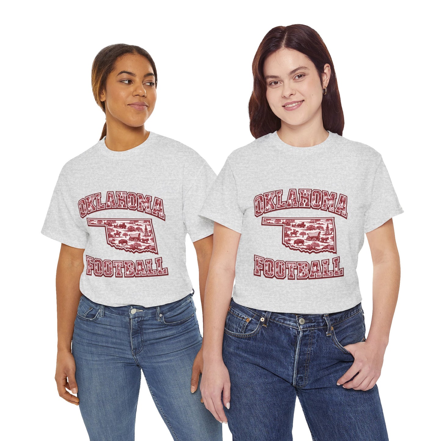 Oklahoma Football Shirt, Vintage Oklahoma Game Day Tee, Crimson Football Fan Shirt, Oklahoma State Toile Graphic Tee, College Football Gift