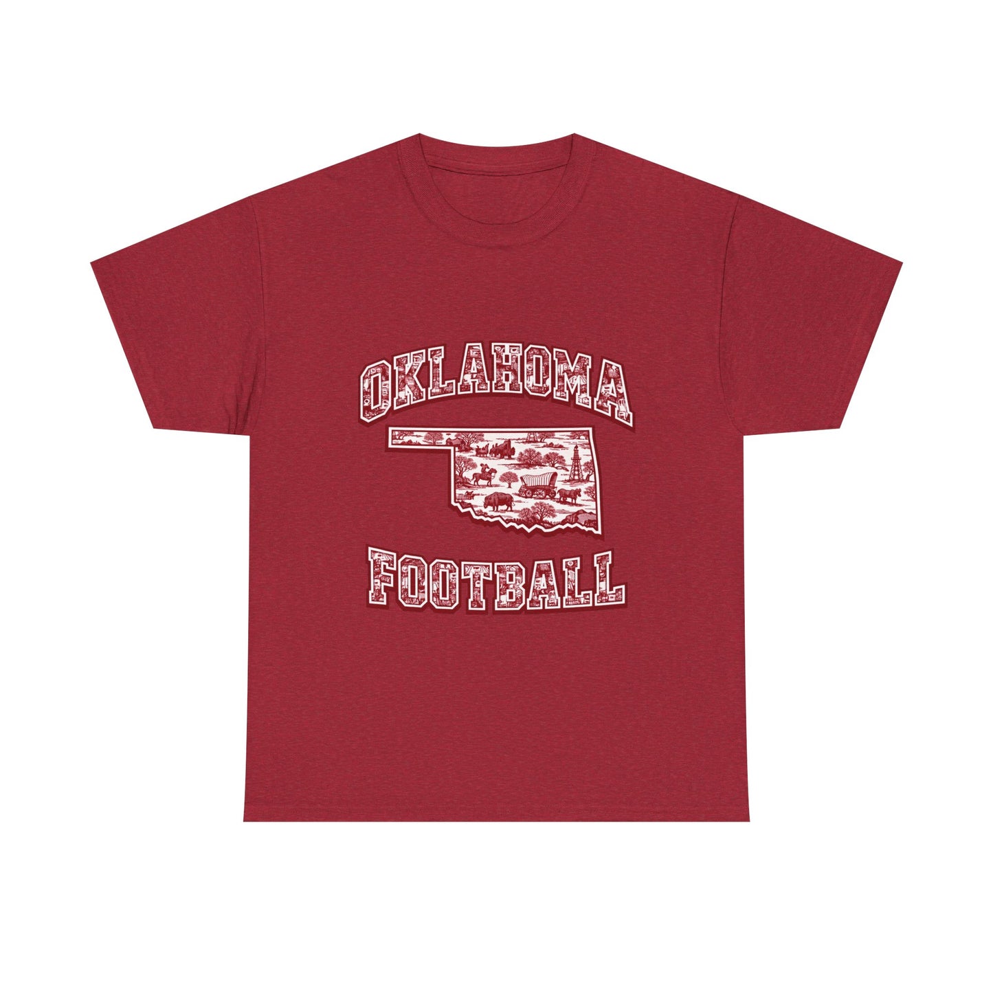 Oklahoma Football Shirt, Vintage Oklahoma Game Day Tee, Crimson Football Fan Shirt, Oklahoma State Toile Graphic Tee, College Football Gift