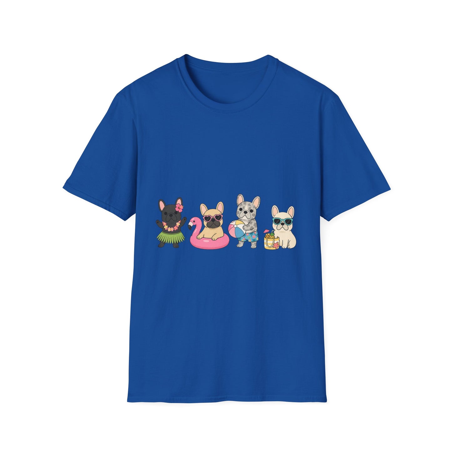 Summer French Bulldog Shirt, Beach Frenchie Tee, Cute Frenchie Summer Shirt, Vacation Dog Mom Shirt, Tropical French Bulldog Graphic Tee