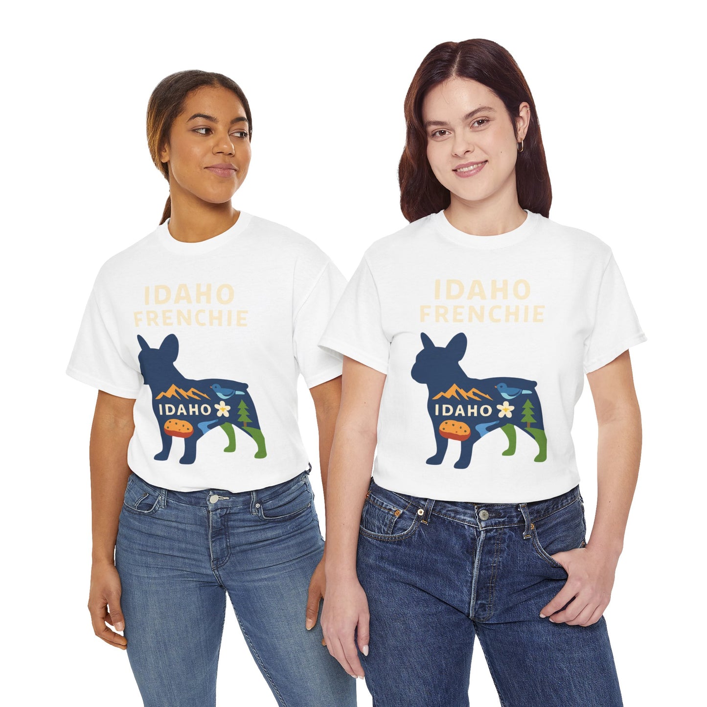 Idaho Frenchie T-Shirt | Idaho Dog Lover Tee | French Bulldog State Shirt | Idaho Gift for Frenchie Owners | Cute Frenchie Graphic Tee