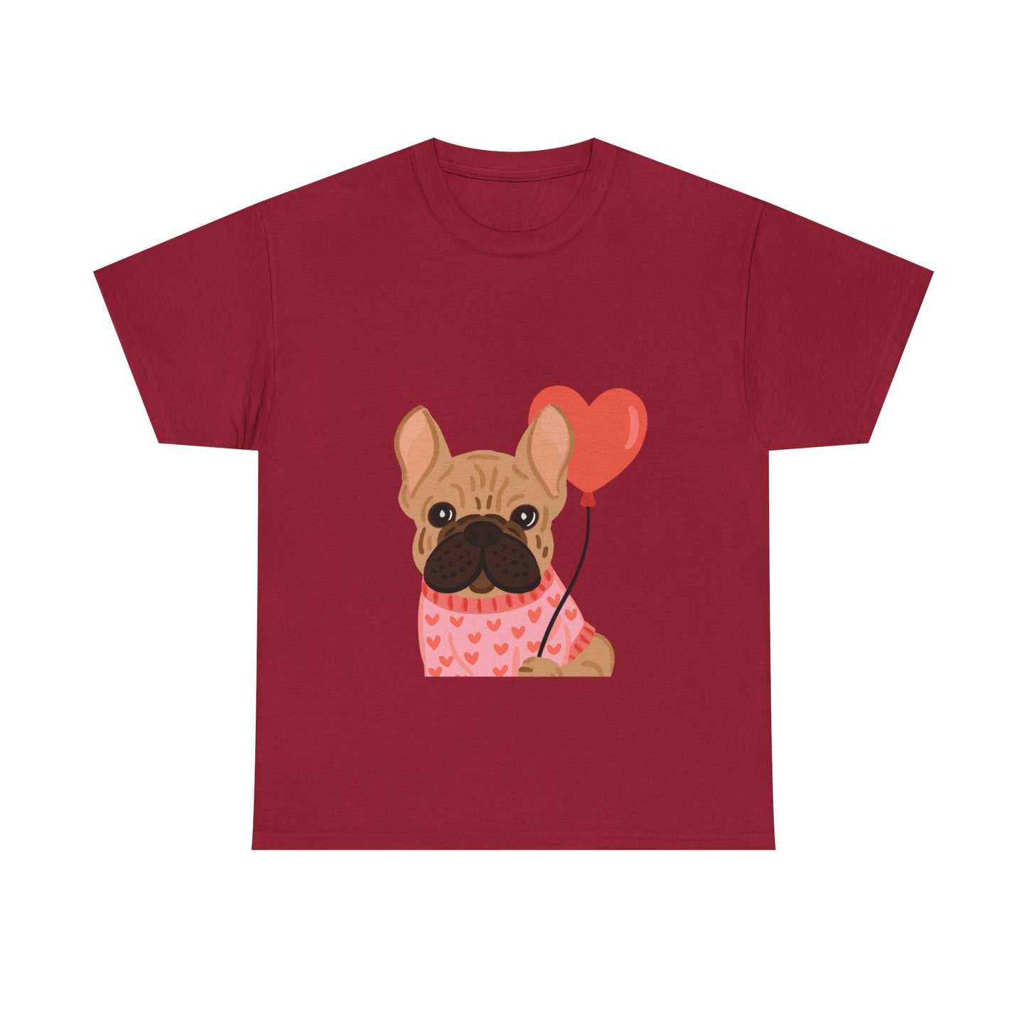 Valentine French Bulldog Shirt, Cute Frenchie Heart Balloon Tee, French Bulldog Valentine Gift, Dog Mom Valentine’s Shirt, Frenchie Love Tee