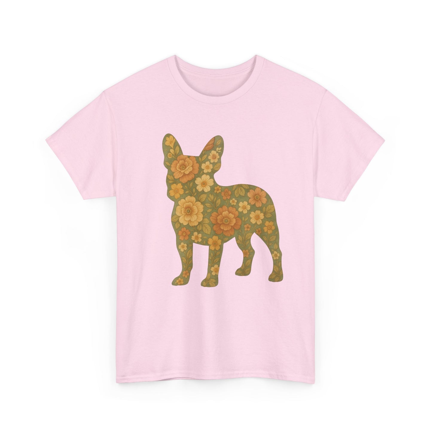 Floral Frenchie T-Shirt | Retro Flower French Bulldog Tee | Boho Dog Mom Shirt | Cute Pet Lover Gift | Vintage Botanical Dog Graphic Tee