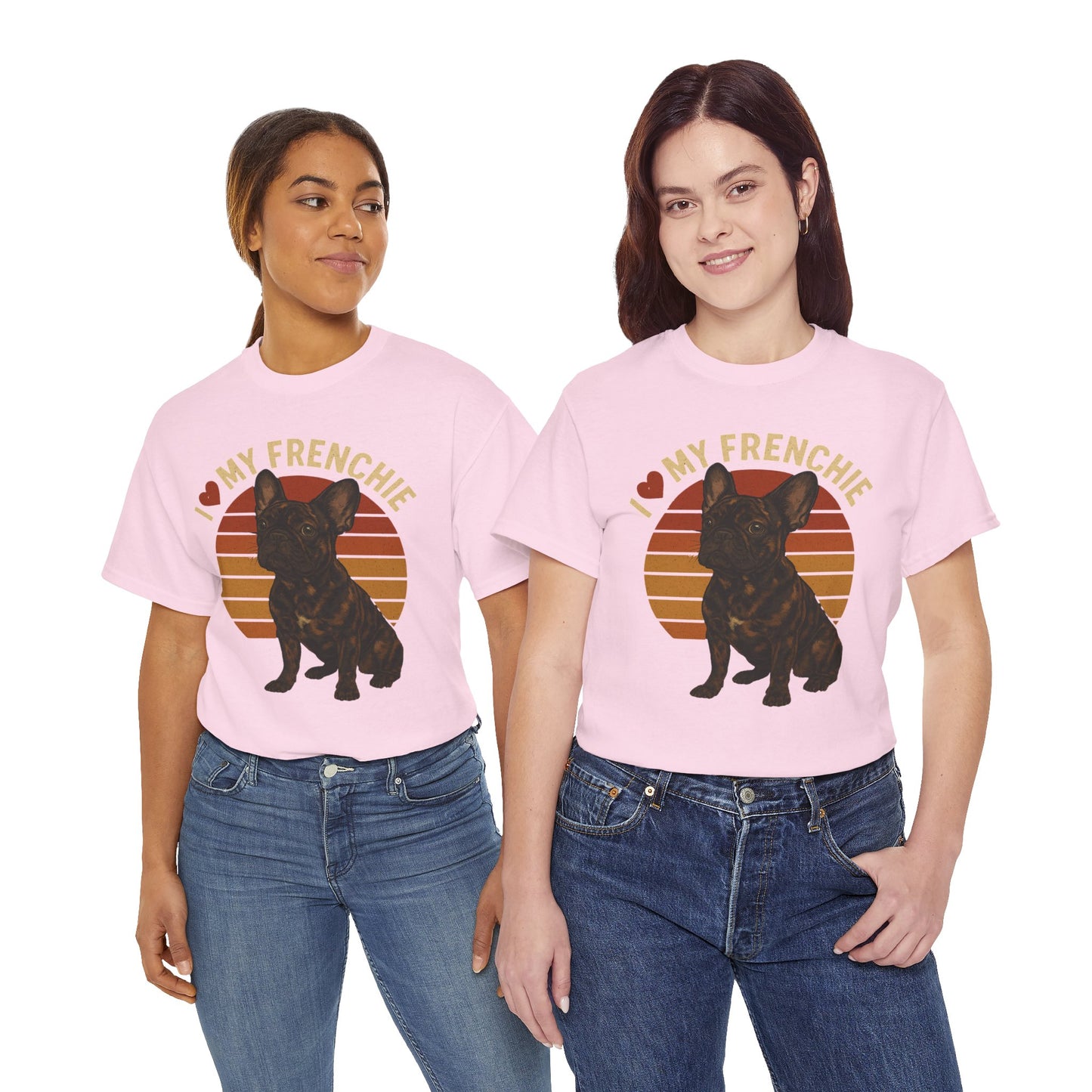 I Love My Frenchie T-Shirt | Merle French Bulldog Retro Tee | Vintage Dog Lover Shirt | Frenchie Mom & Dad Gift