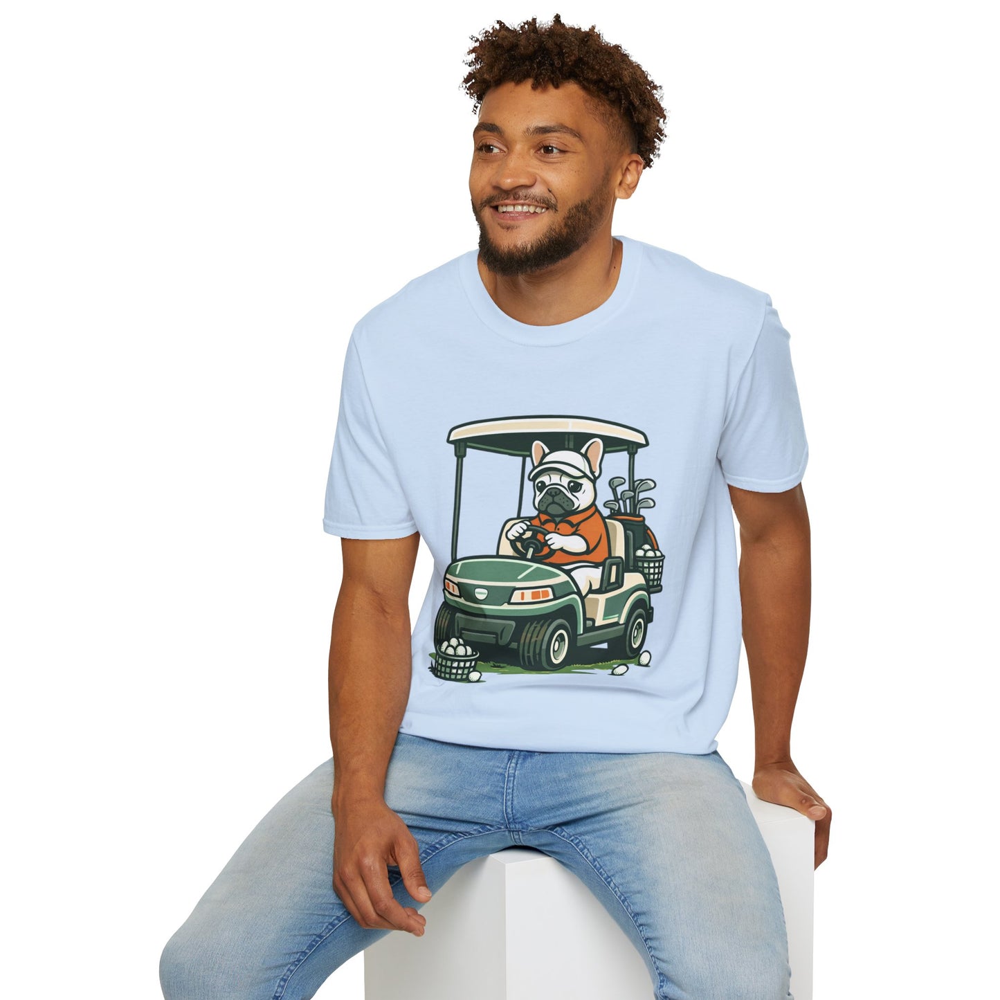 French Bulldog Golf Cart Shirt, Funny Golf Frenchie Tee, Golf Lover Gift, Frenchie Golfer T-Shirt, Golf Cart Dog Shirt, Golf Dad Gift, Cute French Bulldog Apparel