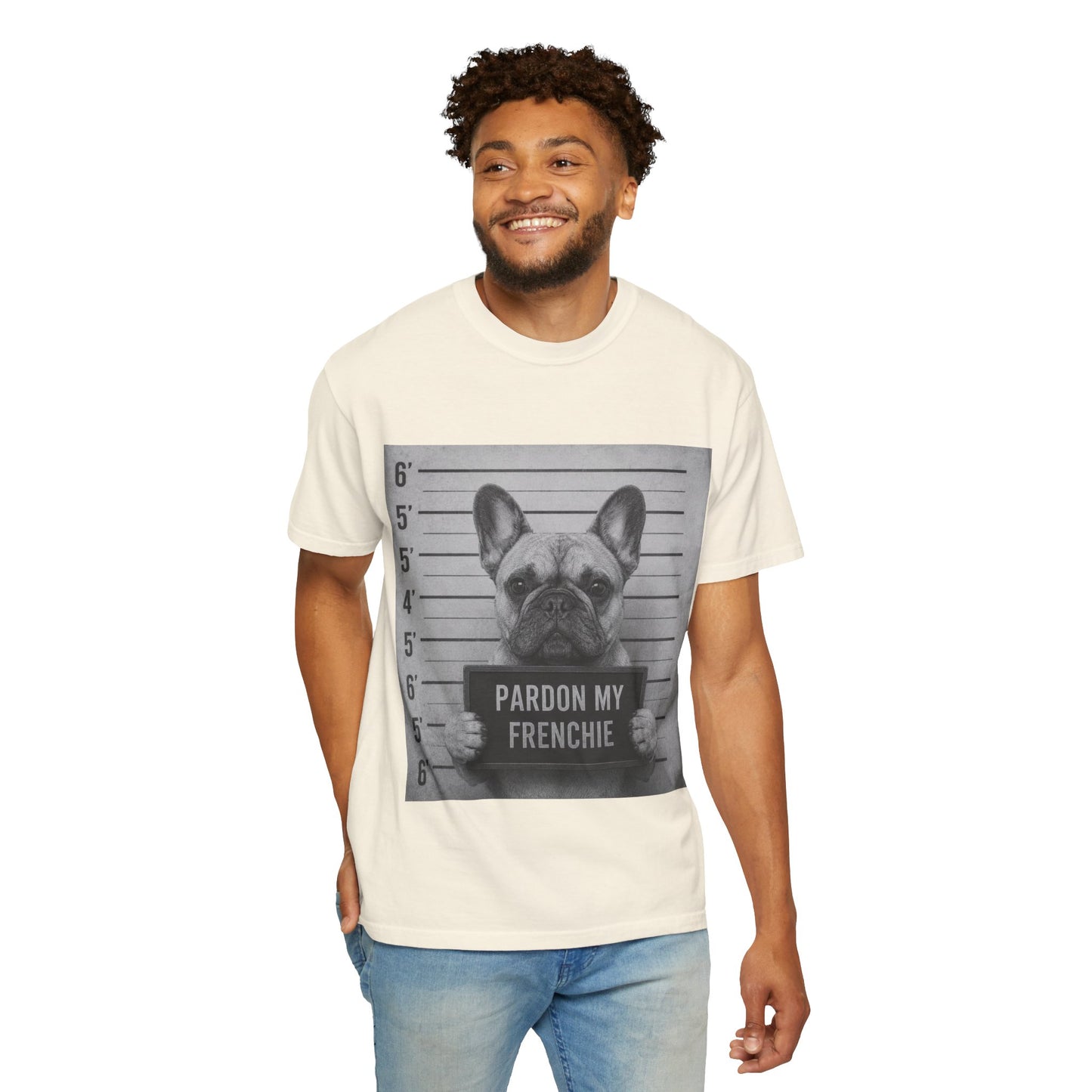 French Bulldog Mugshot T-Shirt – “Pardon My Frenchie” Graphic Tee
