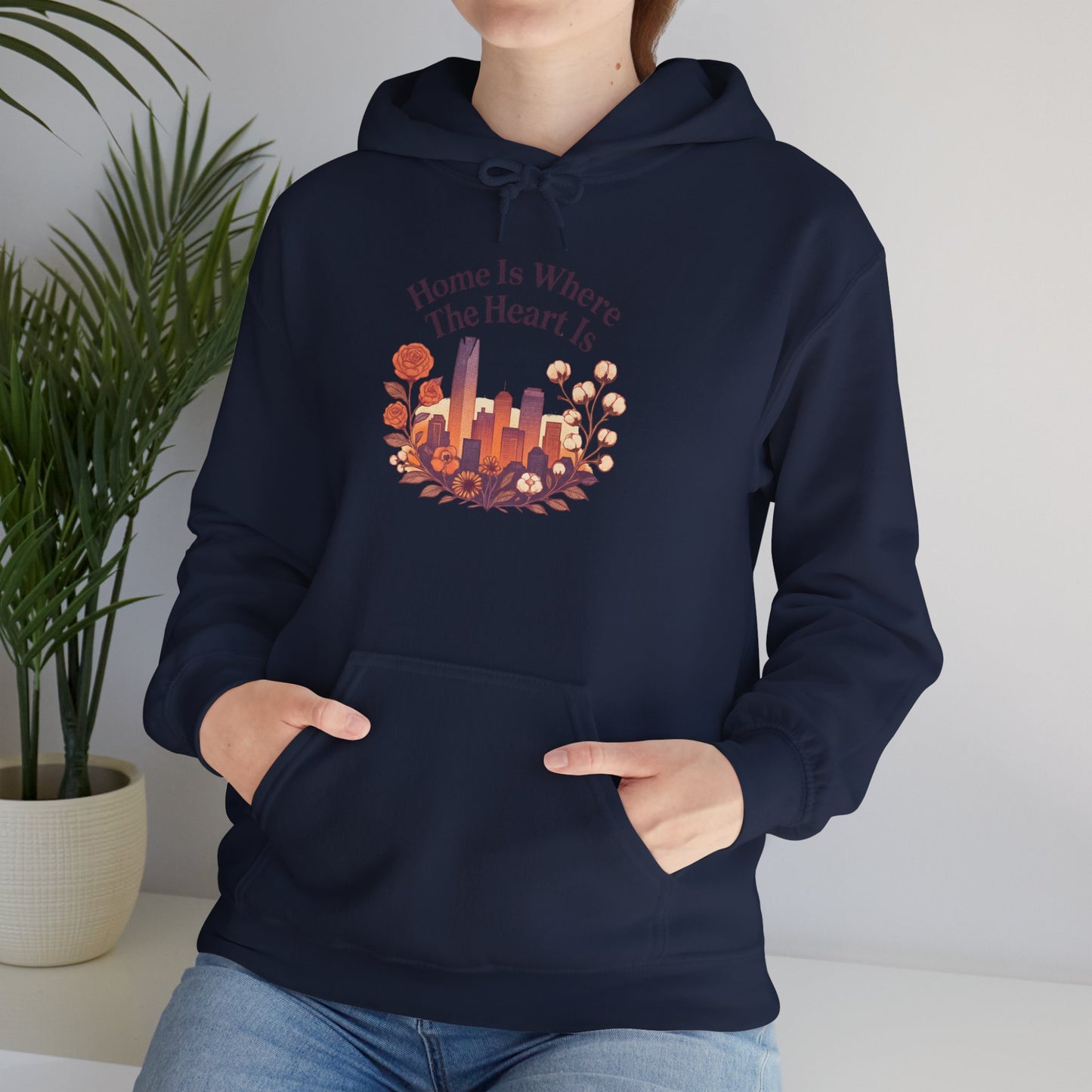 Home Is Where the Heart Is Oklahoma City Hoodie | Oklahoma Pride Gift | OKC Home Hoodie