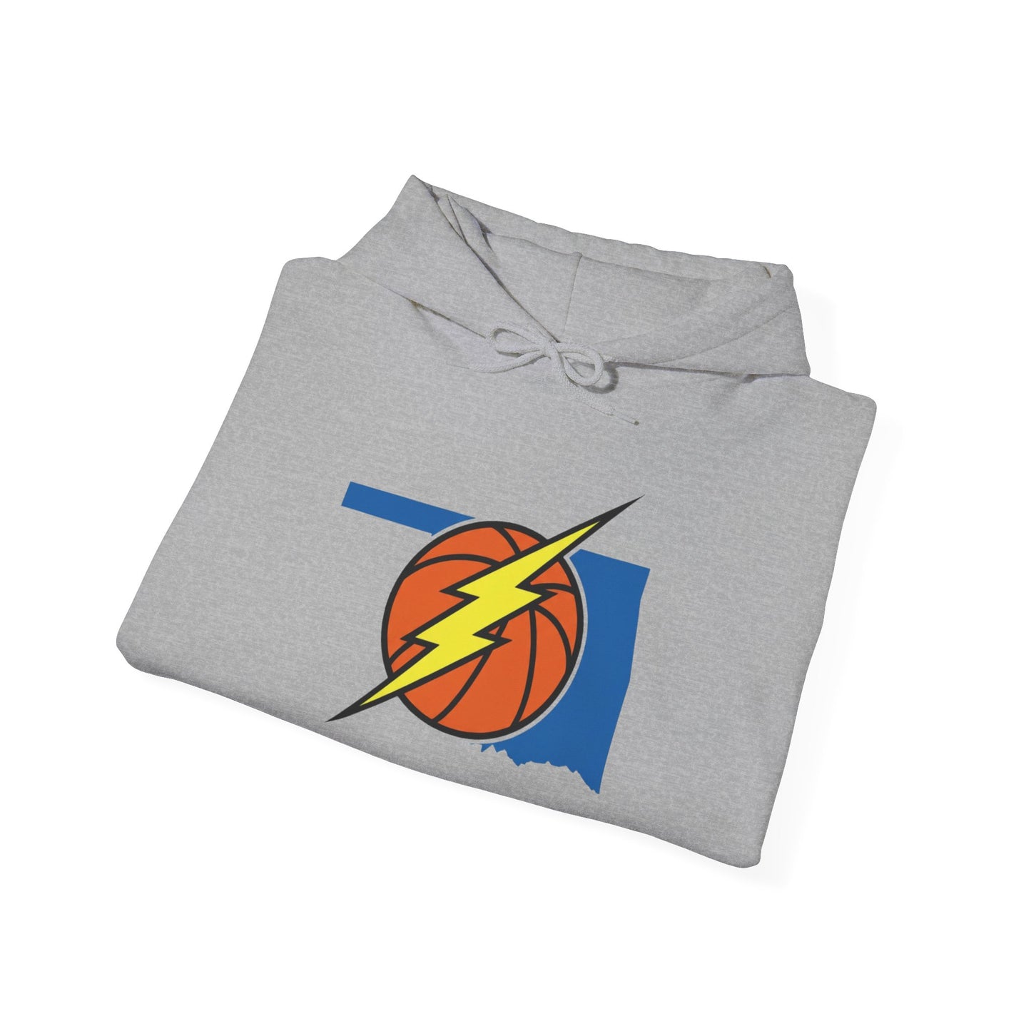 Oklahoma Basketball Lightning Hoodie | Thunder Fan Hoodie | Oklahoma Basketball Sweatshirt | Blue Orange Game Day Hoodie
