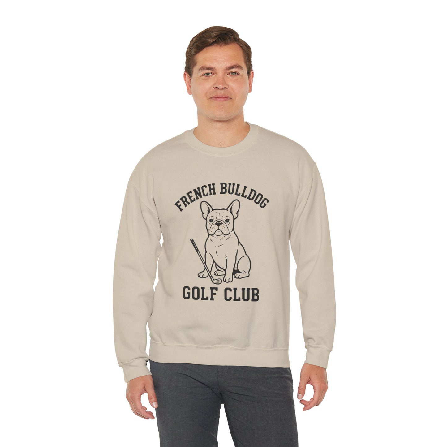 French Bulldog Golf Club Sweatshirt | Frenchie Golf Crewneck | Cute Dog Golfer Sweater | Frenchie Lover Gift | Golf Dog Apparel | Pet Lover Pullover