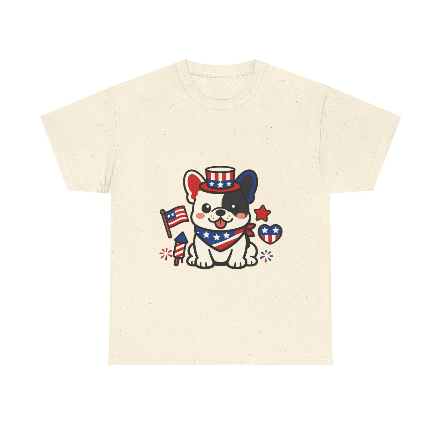 Cute Patriotic French Bulldog Shirt, Kawaii frenchie Fourth of July Tee, American Flag Puppy Shirt, USA Dog Lover Gift, Patriotic Frenchie