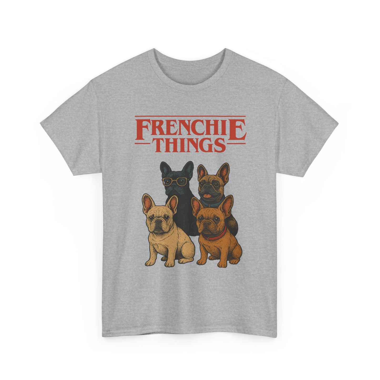Frenchie Things Unisex Heavy Cotton Tee - Cute Dog Lover Shirt, Pet Gift, Casual Wear, Birthday Gift, Animal T-Shirt