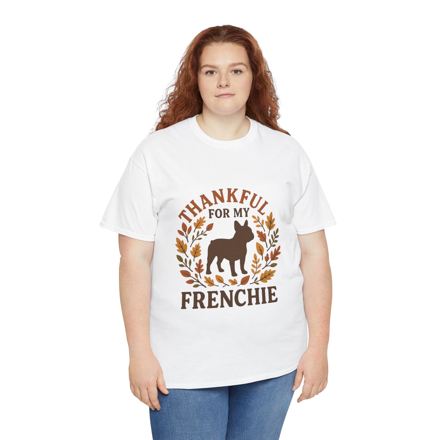 Thankful for My Frenchie Shirt – Fall French Bulldog T-Shirt, Thanksgiving Dog Lover Tee, Autumn Frenchie Gift for Pet Moms & Dads