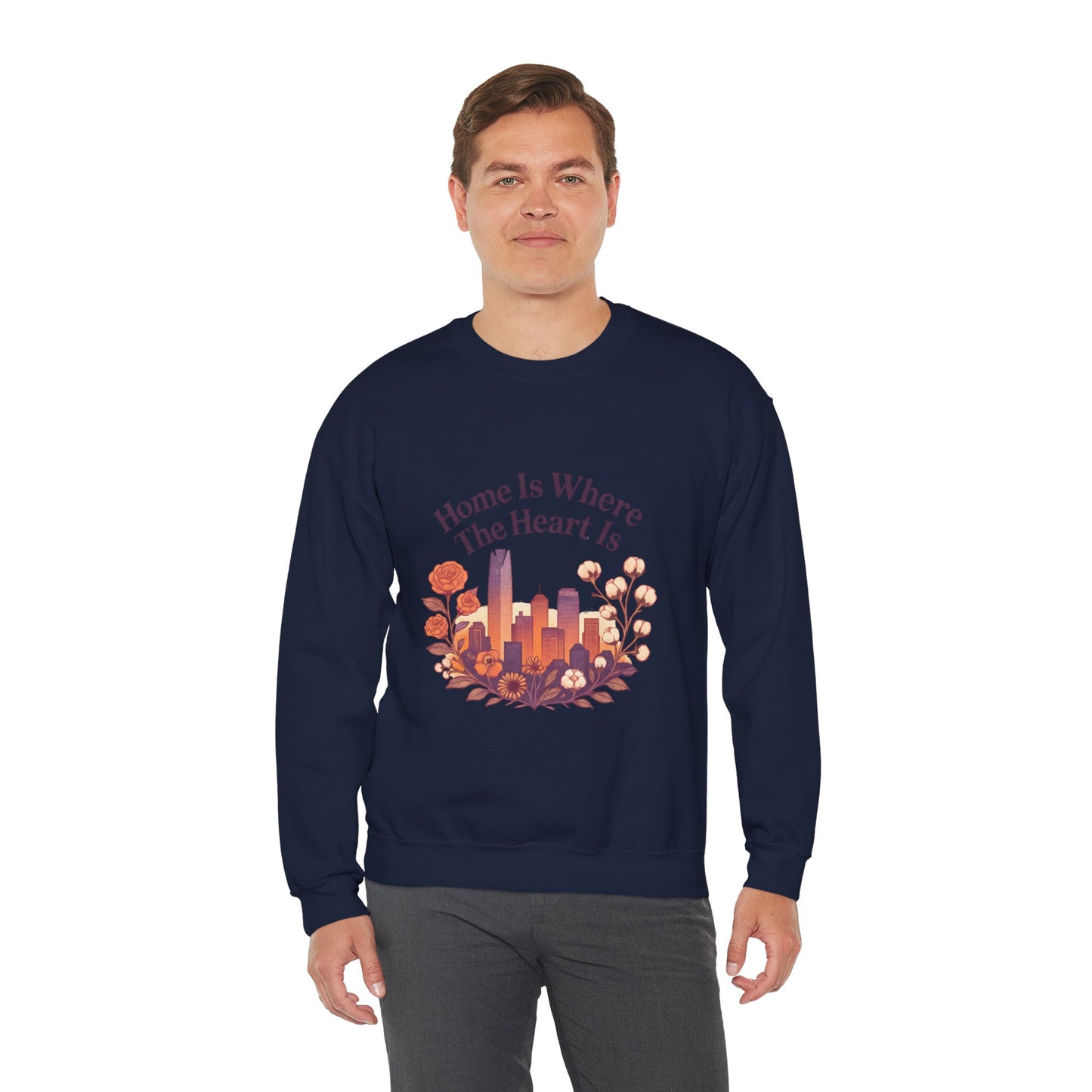 Home Is Where the Heart Is Oklahoma City Sweatshirt| OKC Pride Shirt | Oklahoma Love Sweatshirt