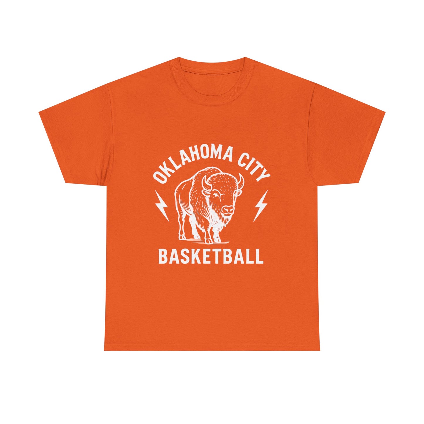 Oklahoma City Bison Basketball Shirt • OKC Hoops Tee • Retro Thunder Spirit T-Shirt • Western Bison Basketball Fan Shirt