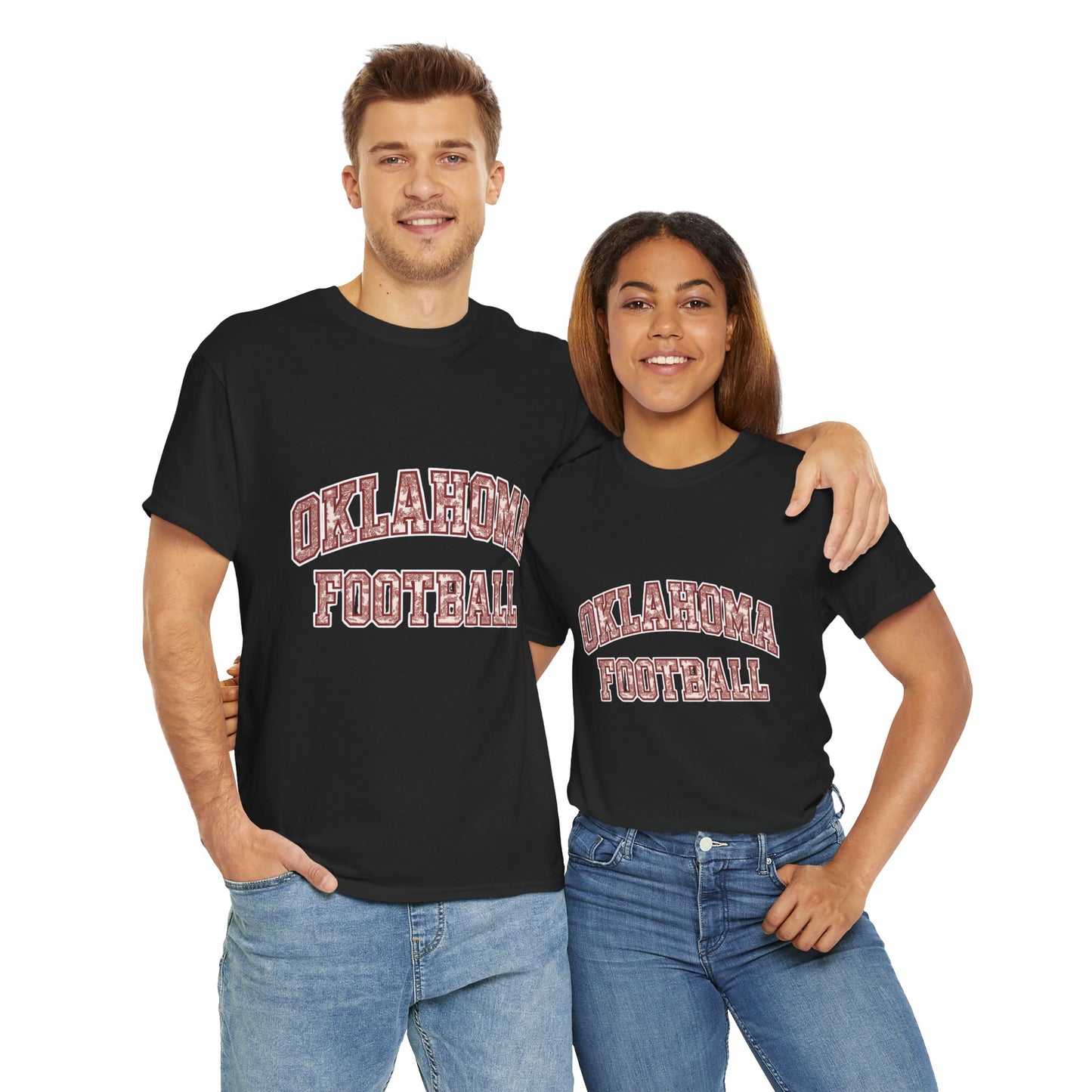 Oklahoma Football T-Shirt – Vintage Collegiate Style OU Game Day Tee, Retro Sports Shirt for Fans and Students