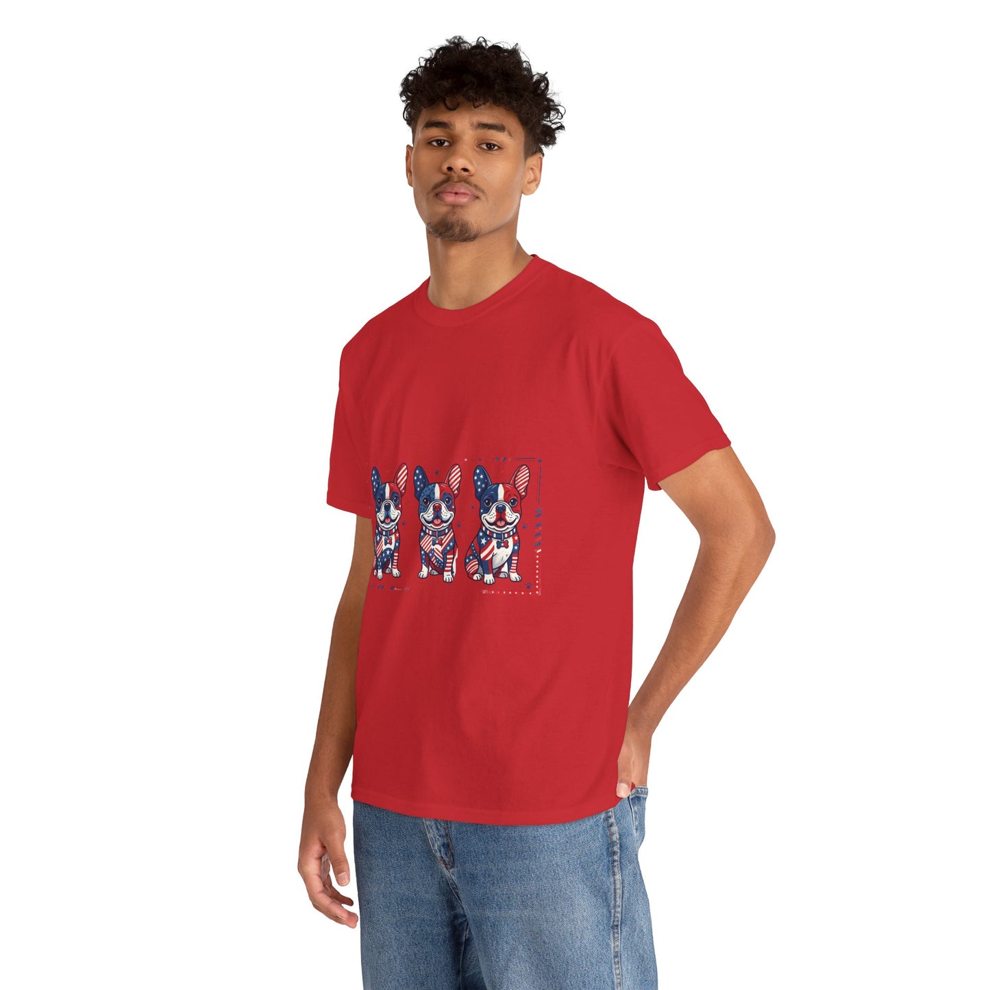 Patriotic French Bulldog Shirt, American Flag Frenchie Trio Tee, Fourth of July Dog Lover Shirt, USA French Bulldog Gift, Frenchie Mom Shirt