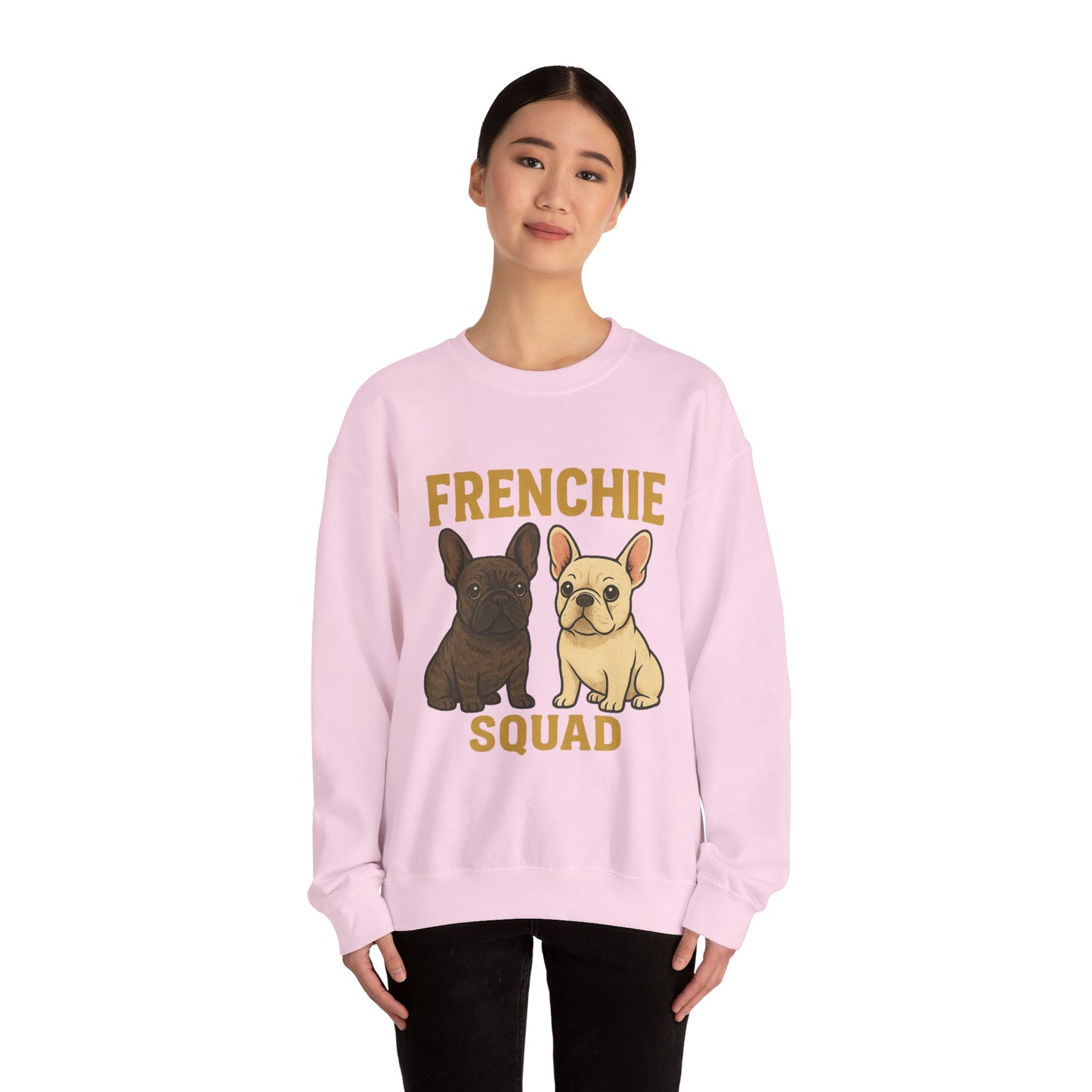Frenchie Squad Sweatshirt | Cute French Bulldog Pullover | Dog Lover Crewneck | Matching Frenchie Mom & Dad Sweater