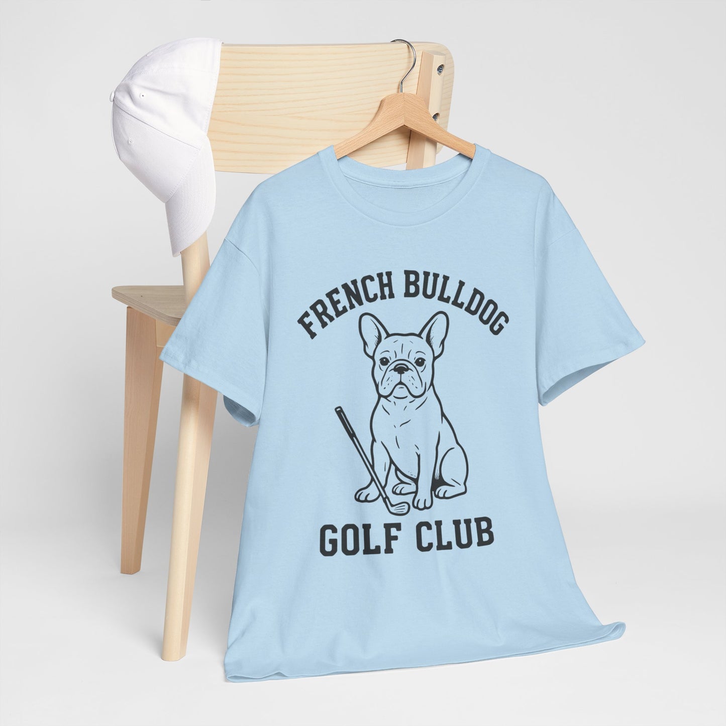 French Bulldog Golf Club Shirt | Frenchie Golf Tee | Frenchie Lover Gift | Dog Dad Golf Shirt | Dog Mom Golf Apparel | Retro Line Art Bulldog Tee
