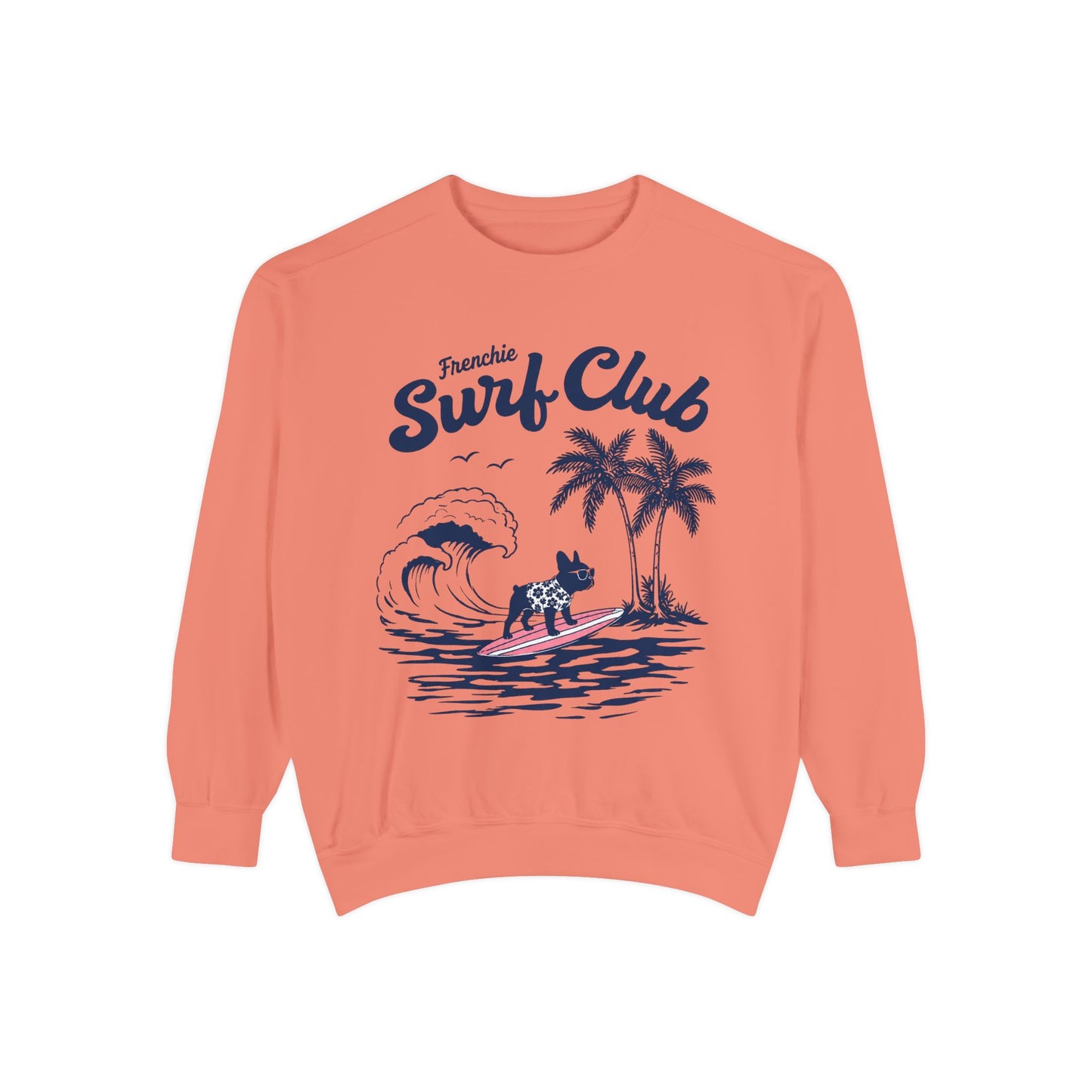 Surf Club Sweatshirt — Frenchie Surfing Graphic Crewneck
