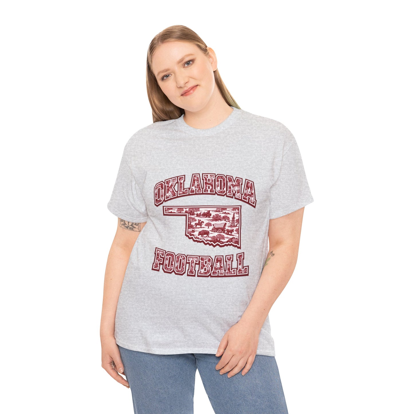 Oklahoma Football Shirt, Vintage Oklahoma Game Day Tee, Crimson Football Fan Shirt, Oklahoma State Toile Graphic Tee, College Football Gift