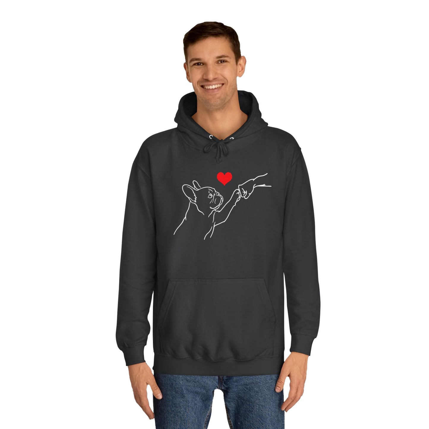 French Bulldog Hoodie, Frenchie Love Hoodie, Frenchie Mom Gift, Dog Lover Hoodie, Minimalist French Bulldog Sweatshirt, Frenchie Dad Gift, Pet Parent Hoodie