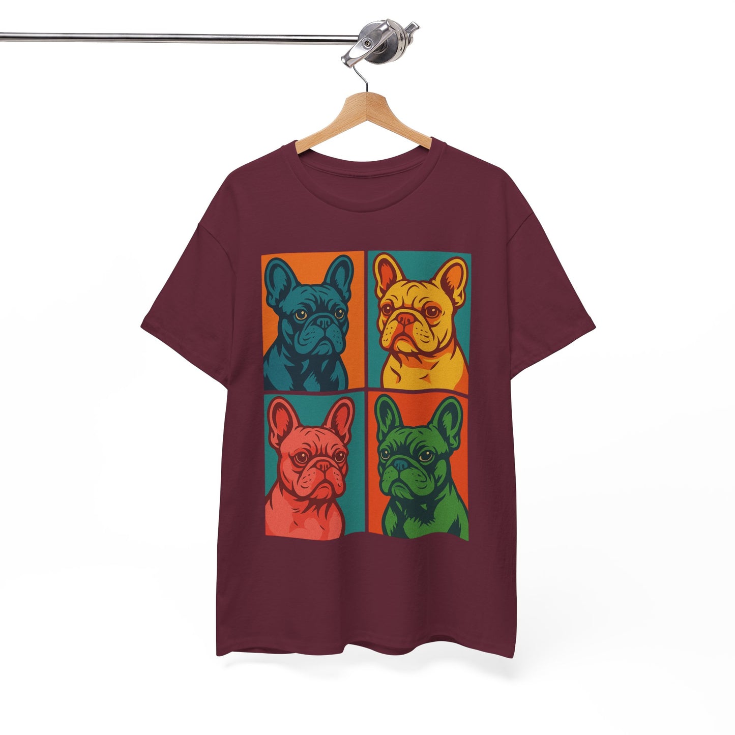 Pop Art French Bulldog T-Shirt • Colorful Frenchie Dog Tee • Retro Pop Art Dog Shirt • French Bulldog Lover Gift • Bright Graphic Dog Tee