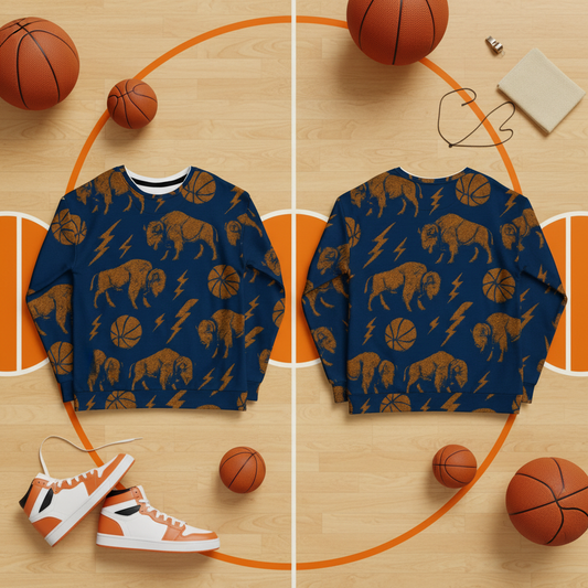 Oklahoma Basketball Bison Jacquard Unisex Sweatshirt