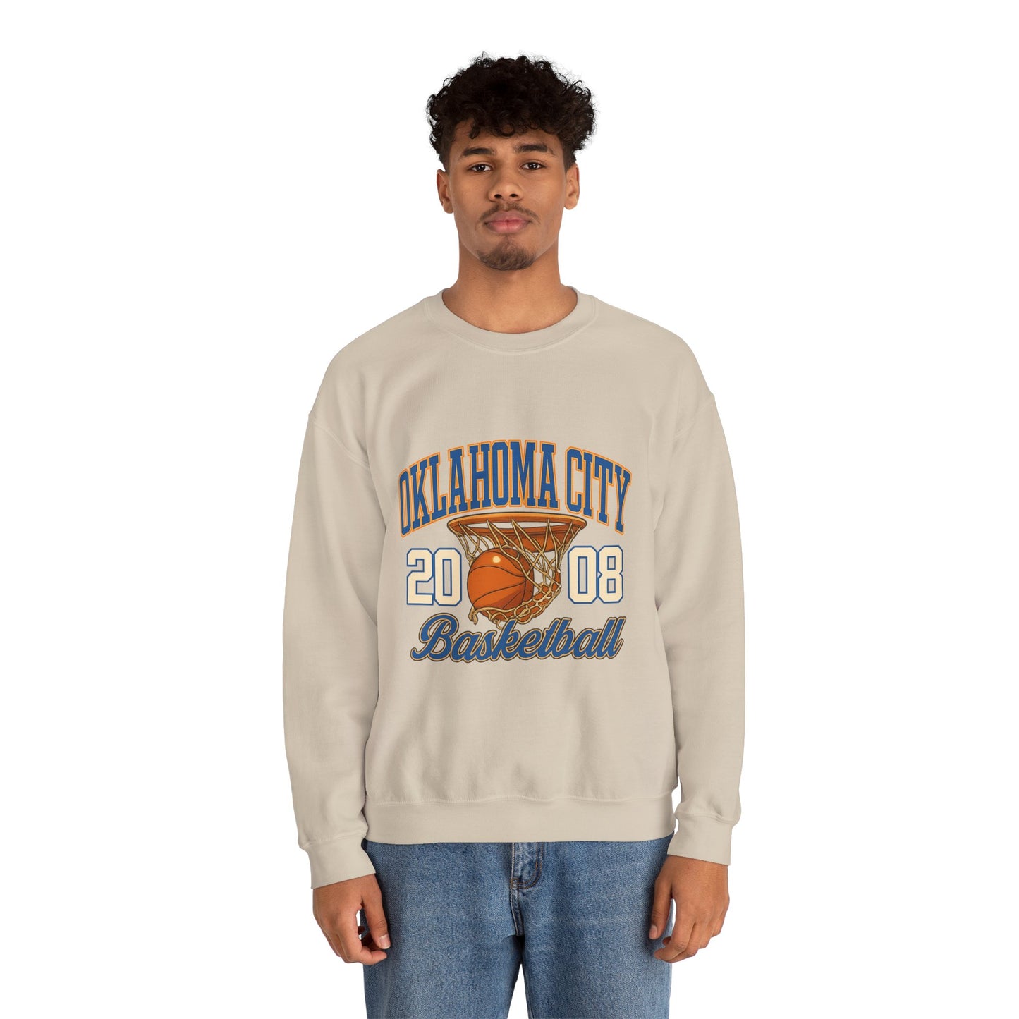 Oklahoma City Basketball Sweatshirt, Unisex Crewneck, Sports Fan Gift, Casual Wear, Basketball Apparel, Team Pride