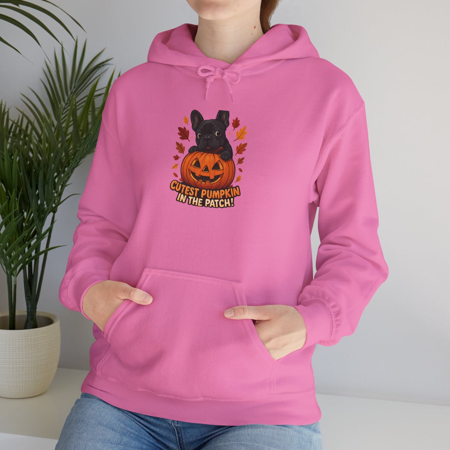 Cutest Pumpkin in the Patch Hoodie | Frenchie Fall Sweatshirt | Halloween Dog Lover Gift | Cozy French Bulldog Pumpkin Patch Hoodie