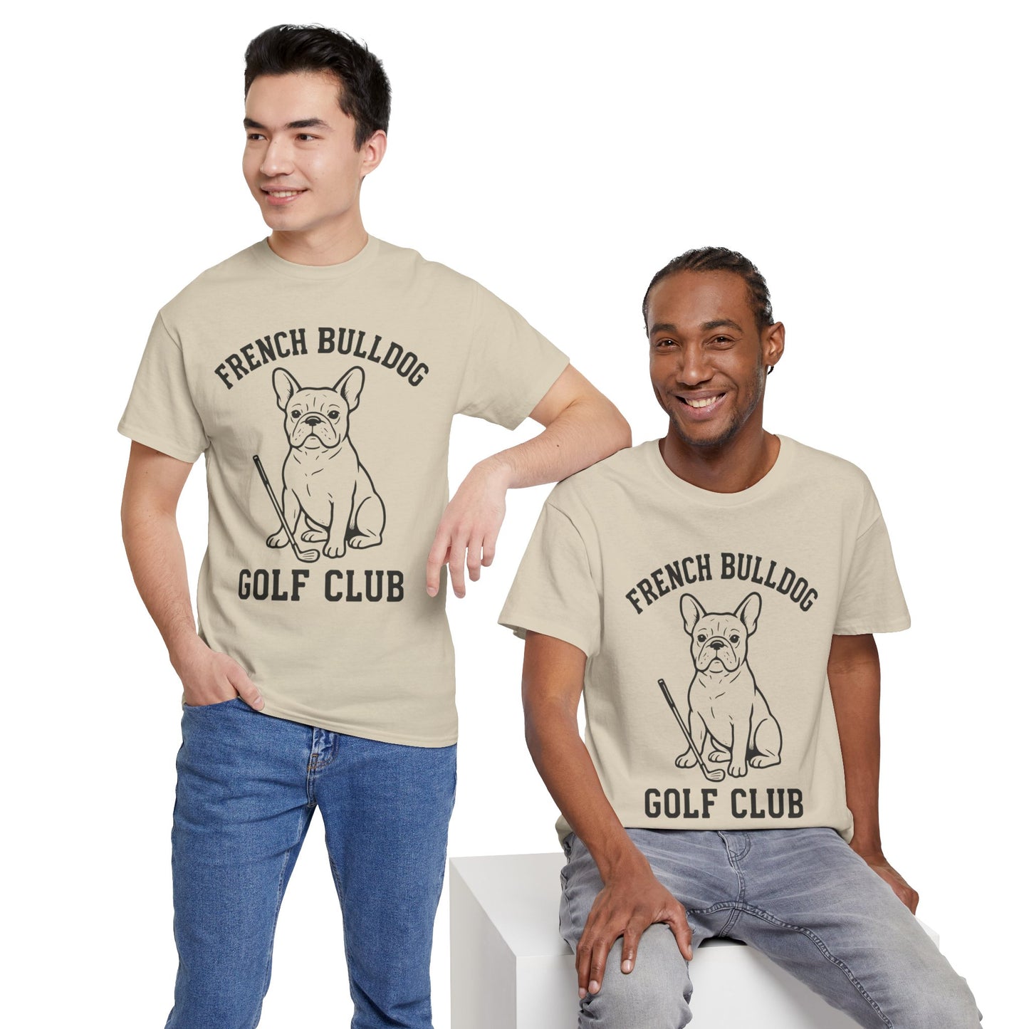 French Bulldog Golf Club Shirt | Frenchie Golf Tee | Frenchie Lover Gift | Dog Dad Golf Shirt | Dog Mom Golf Apparel | Retro Line Art Bulldog Tee
