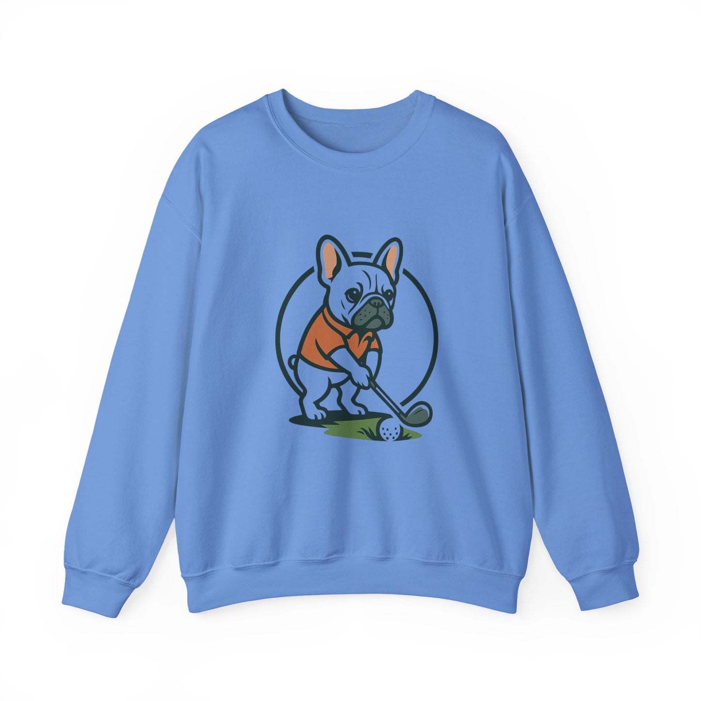 Cute Golfing Dog Sweatshirt | Unisex Heavy Blend Crewneck | Perfect for Dog Lovers, Golf Enthusiasts, and Casual Outings